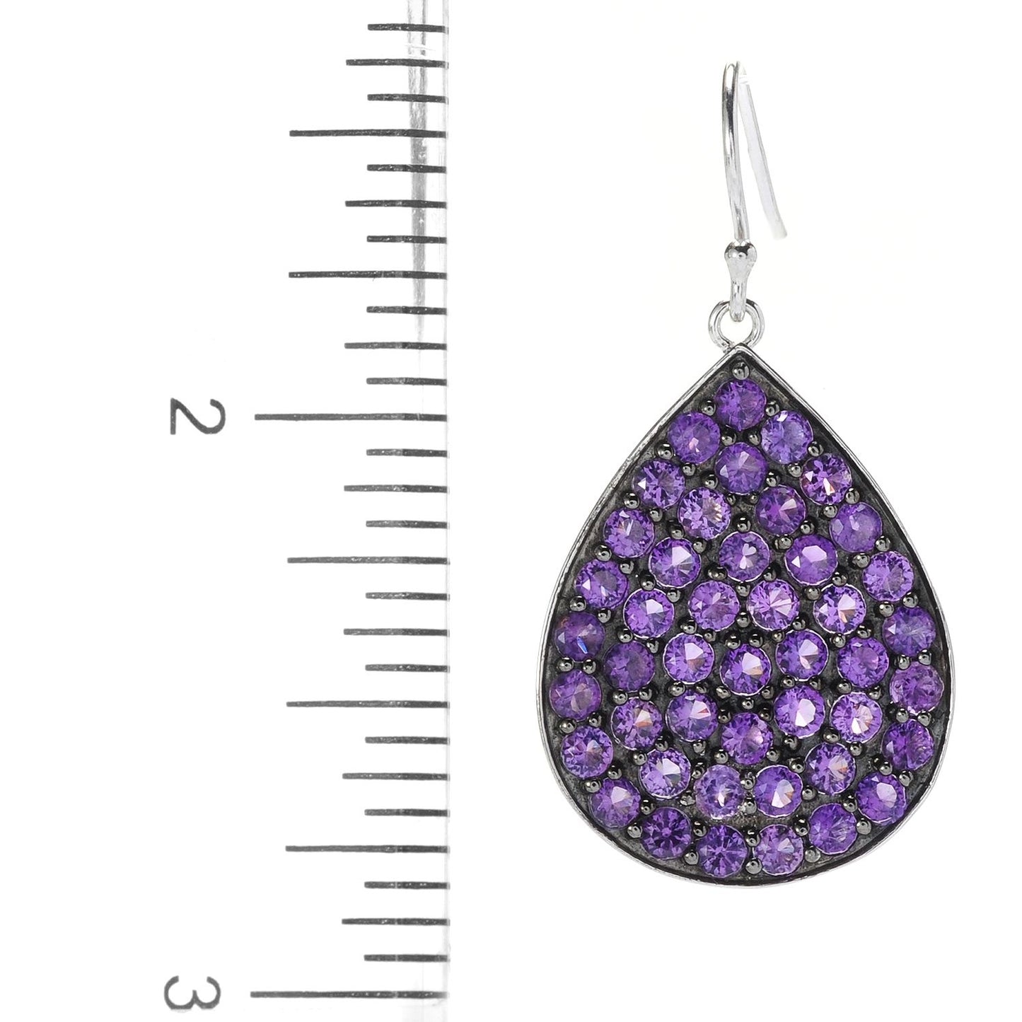 Sterling SIlver 925 African Amethyst Drop & Dangle Earring - Pinctore