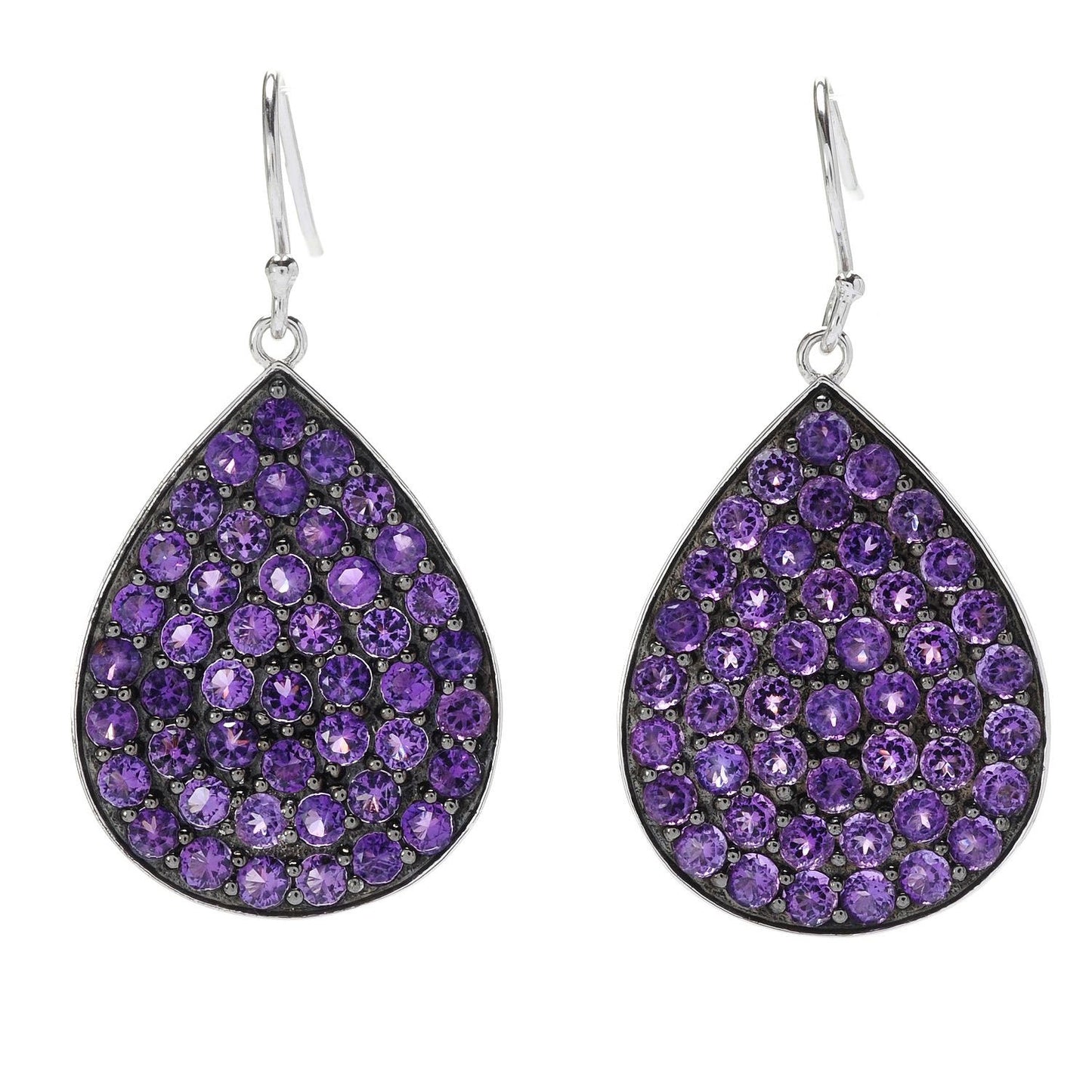 Sterling SIlver 925 African Amethyst Drop & Dangle Earring - Pinctore