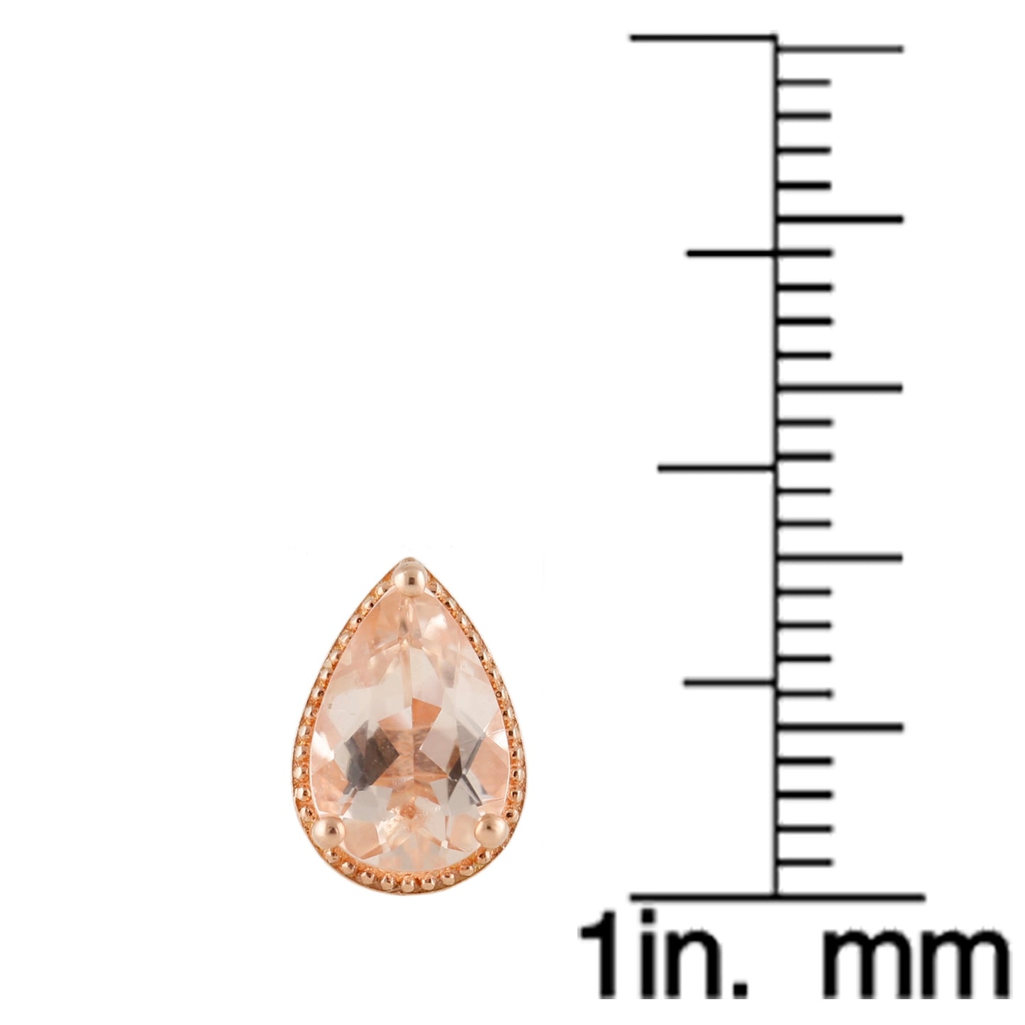 Pinctore 14K Rose Gold Over Sterling Silver 2.2ctw Morganite Pear Shaped Earrings - pinctore