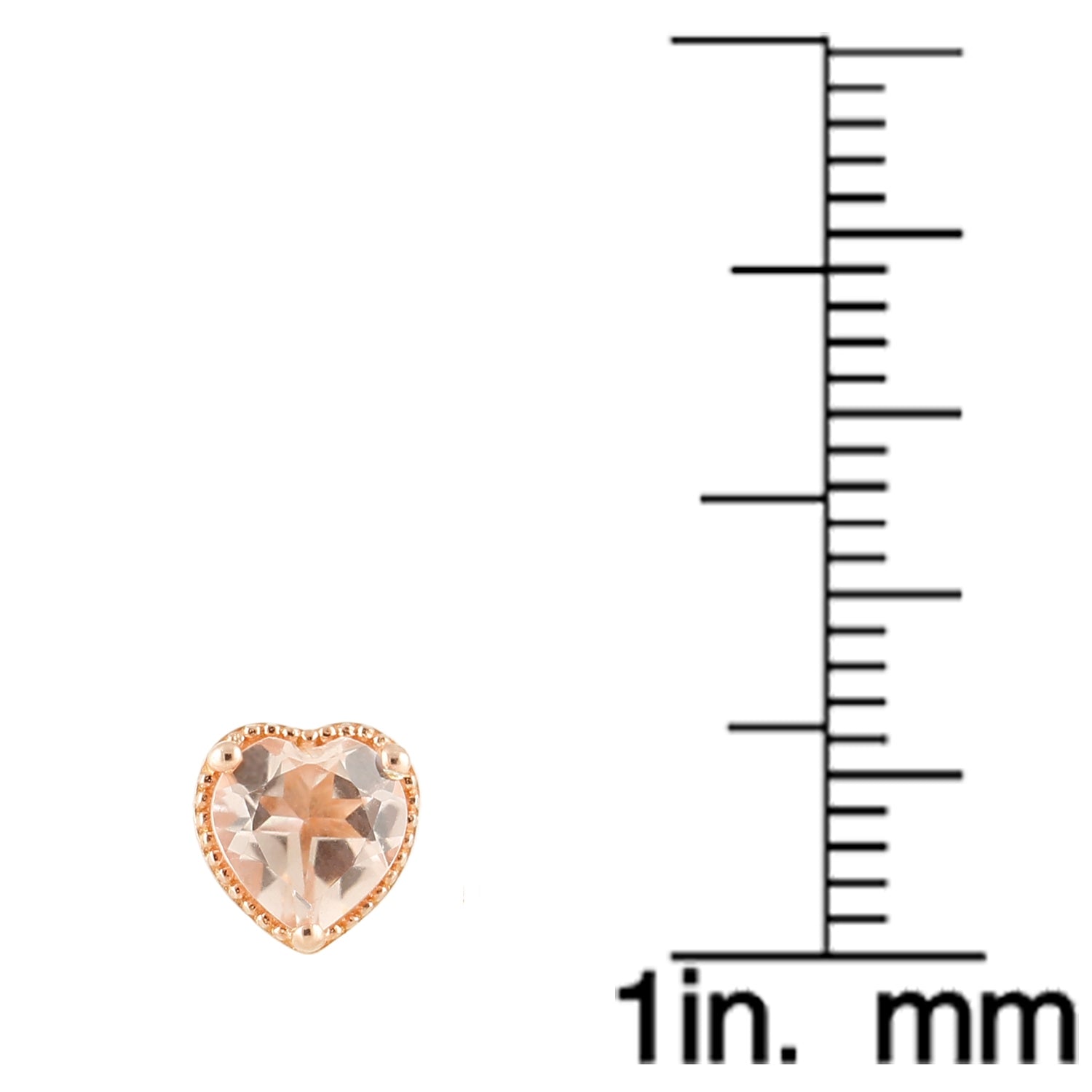 Pinctore 14K Rose Gold Over Sterling Silver 1.3ctw Morganite Stud Earrings - pinctore