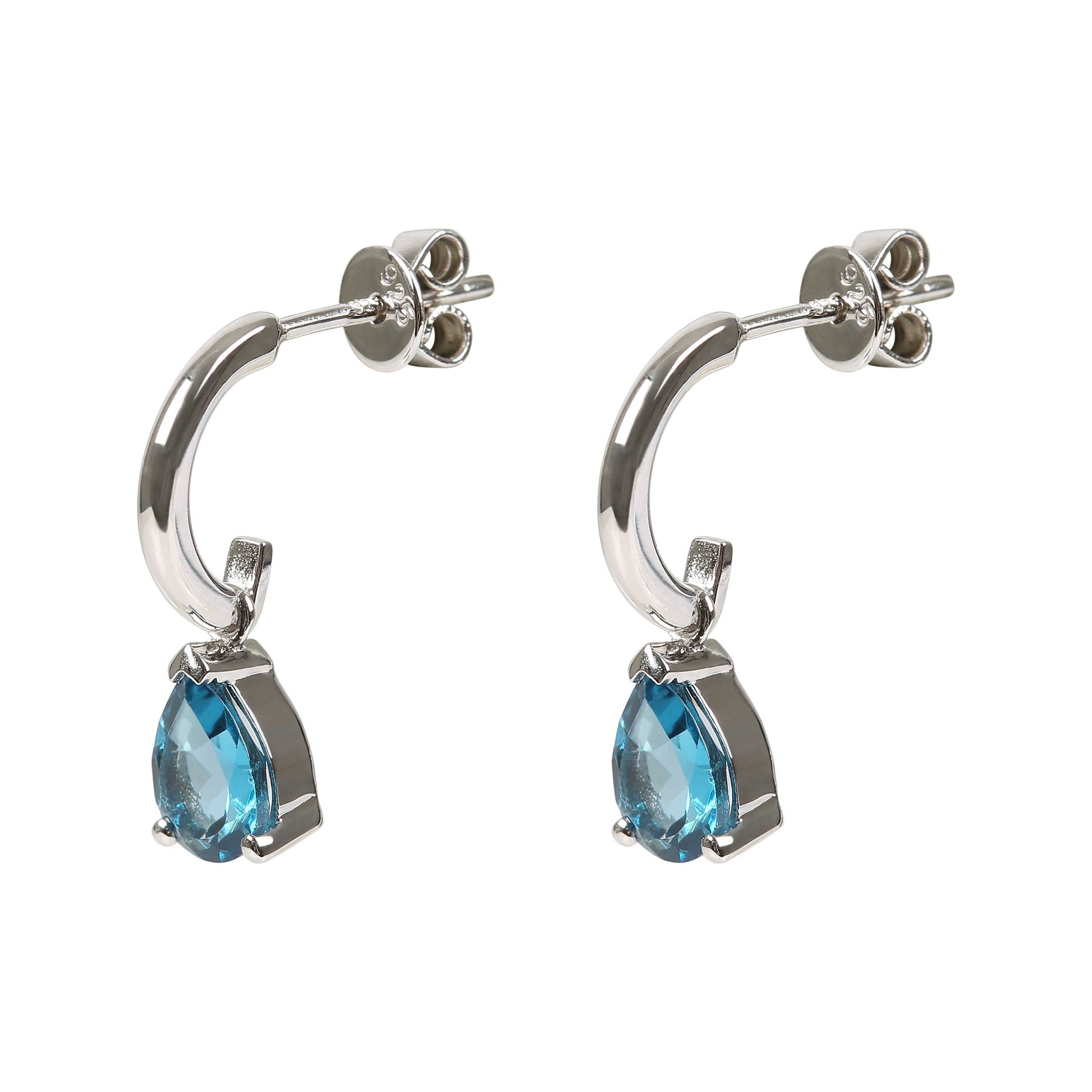 925 Sterling Silver London Blue Topaz Earring