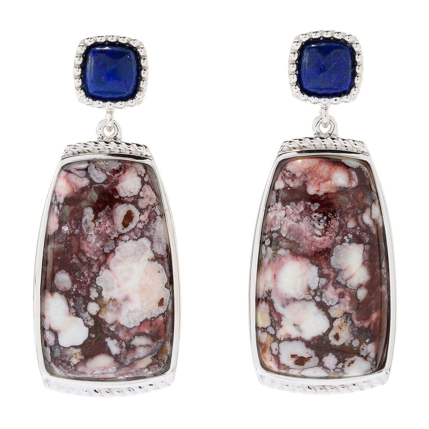 Pinctore Sterling Silver 1.75" 30 x 17mm Elongated Wild Horse Drop Earrings - pinctore