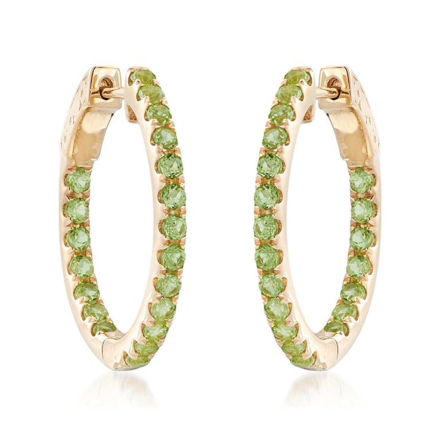 14Kt Yellow Gold Peridot Earring - Pinctore