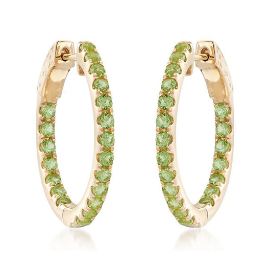 14Kt Yellow Gold Peridot Earring - Pinctore
