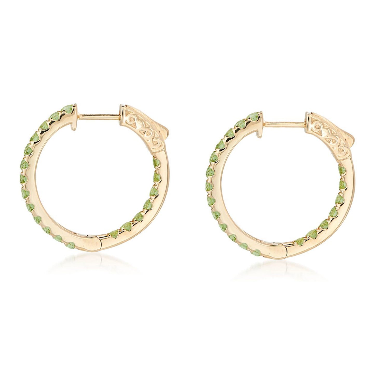 14Kt Yellow Gold Peridot Earring - Pinctore