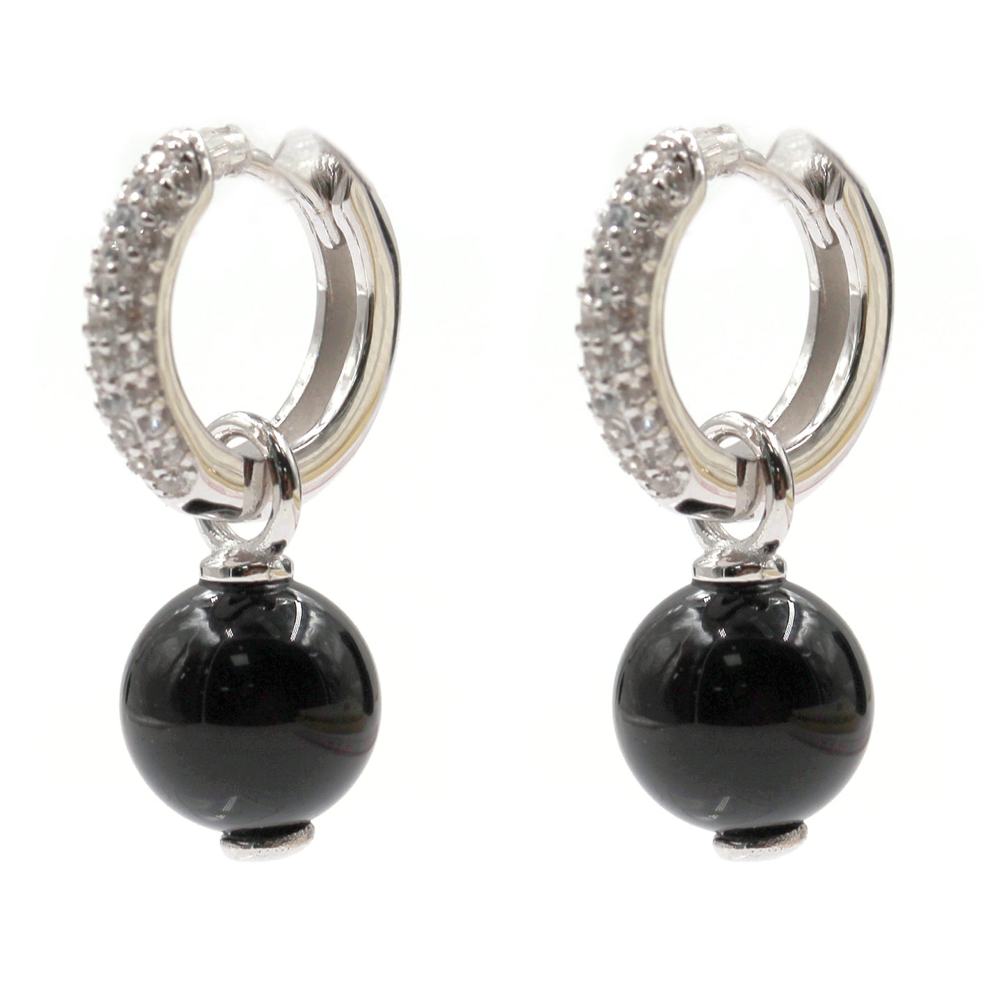 925 Sterling Silver Multi Gemstone White Natural Zircon Dangle Earring - Pinctore