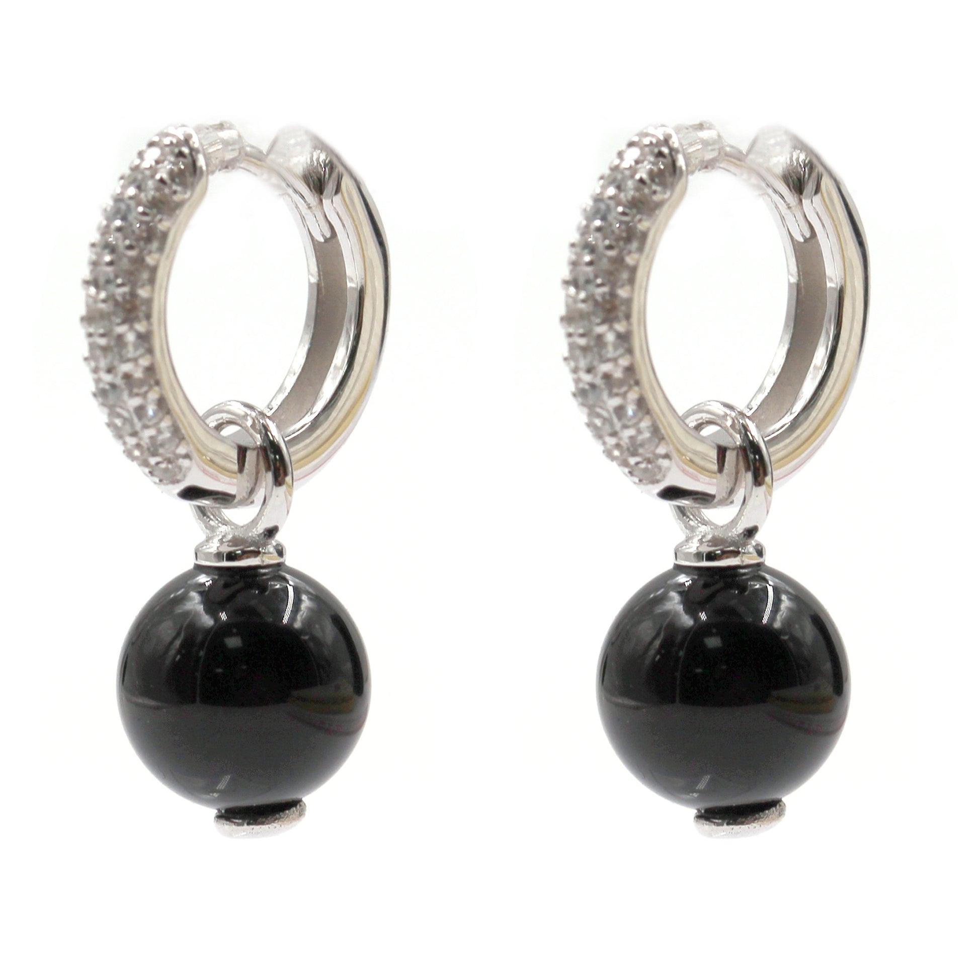 925 Sterling Silver Multi Gemstone White Natural Zircon Dangle Earring - Pinctore