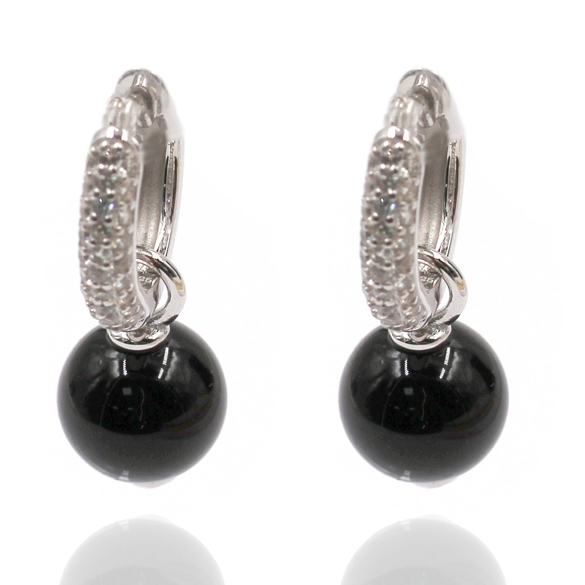 925 Sterling Silver Multi Gemstone White Natural Zircon Dangle Earring - Pinctore