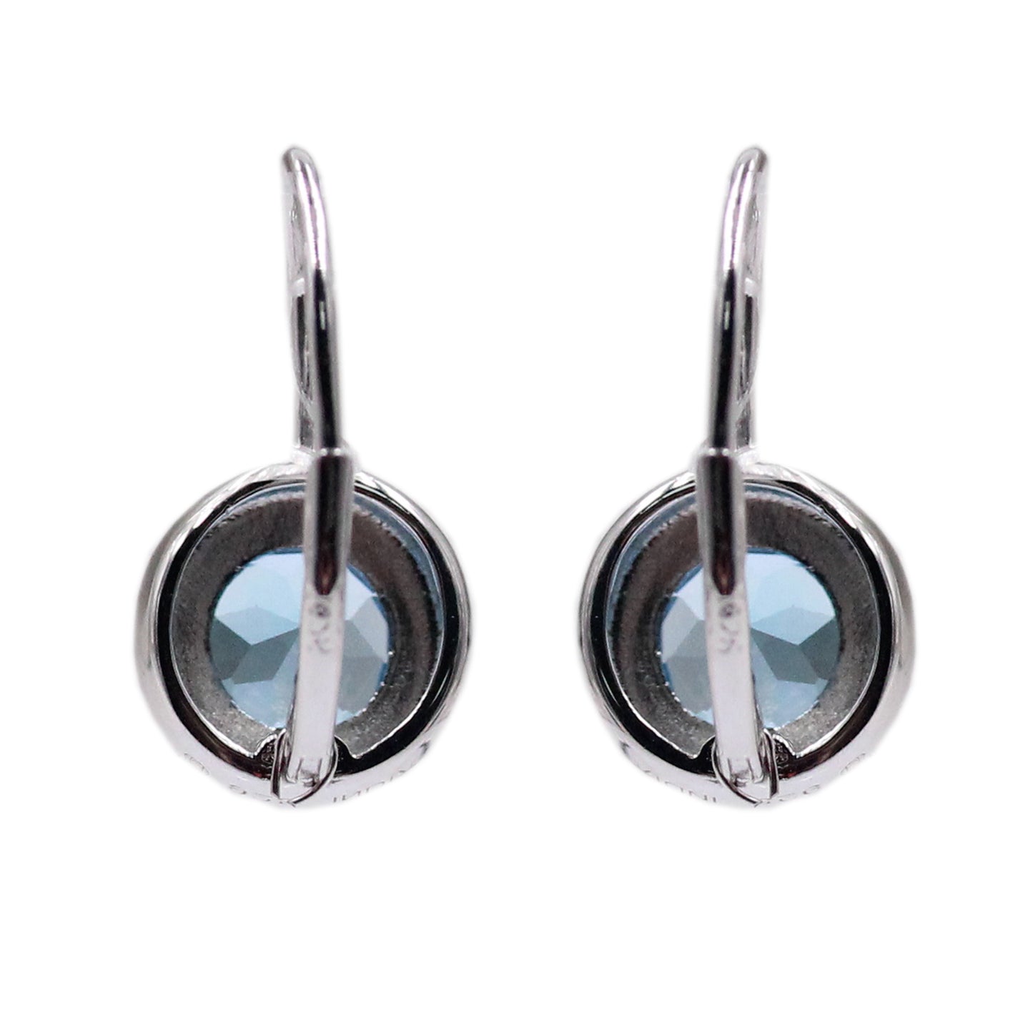 925 Sterling Silver Swiss Blue Topaz Earring - Pinctore