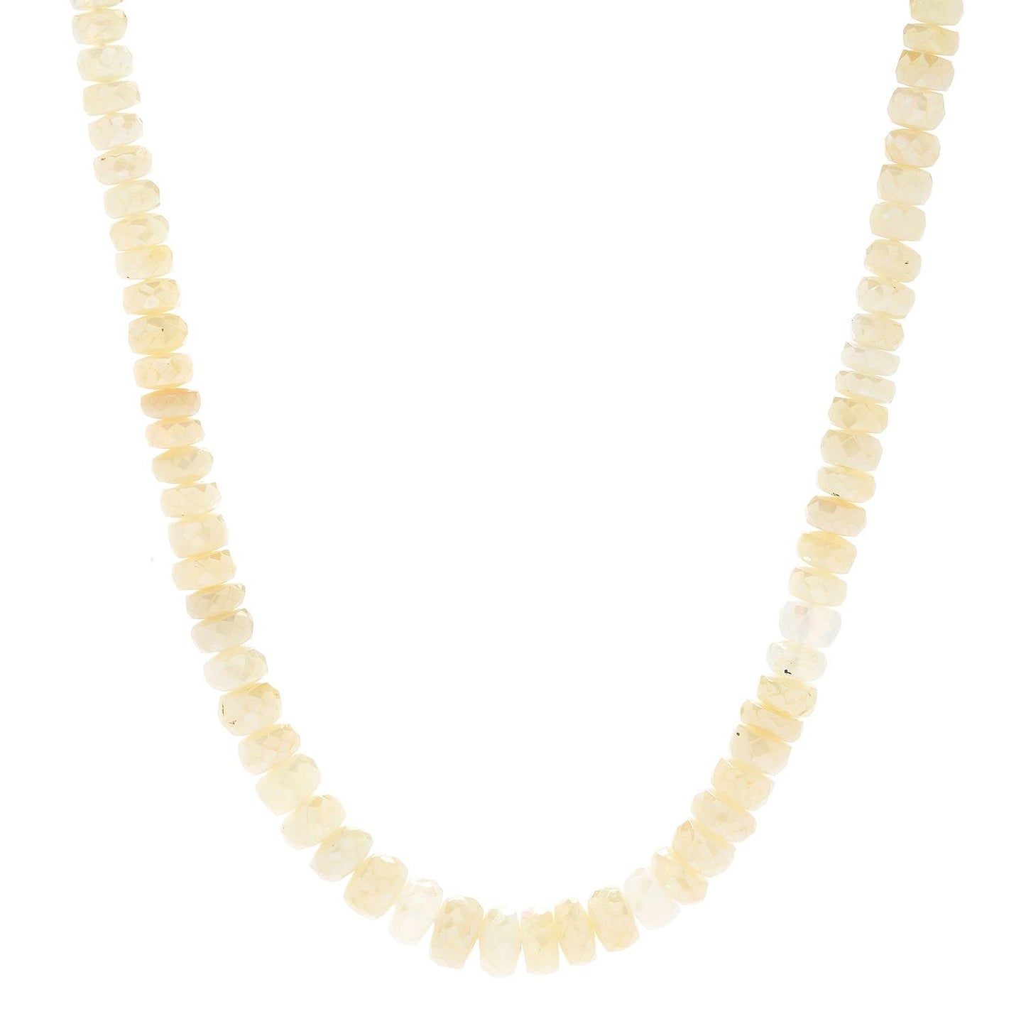 Pinctore Sterling Silver 18" Ethiopian Opal Beaded Necklace w/ 3" Extender - pinctore