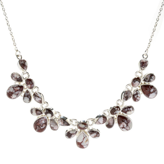 Pinctore Sterling Silver 18" Wild Horse Bib Necklace w/ 3" Extender - pinctore
