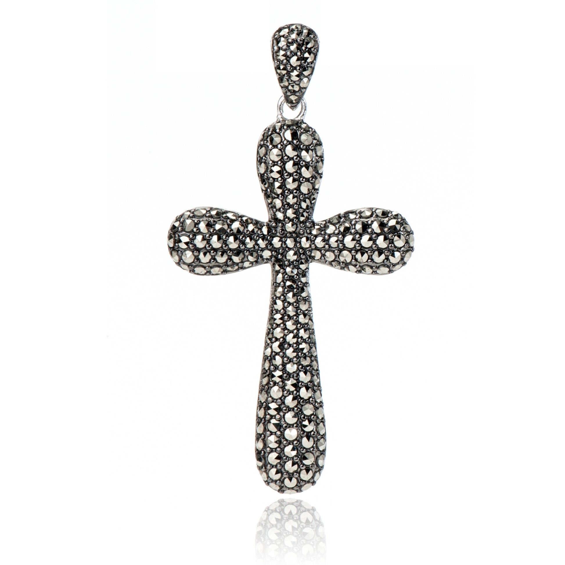 925 Sterling Silver Marcasite Pendant - Pinctore
