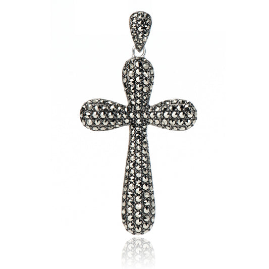 925 Sterling Silver Marcasite Pendant - Pinctore