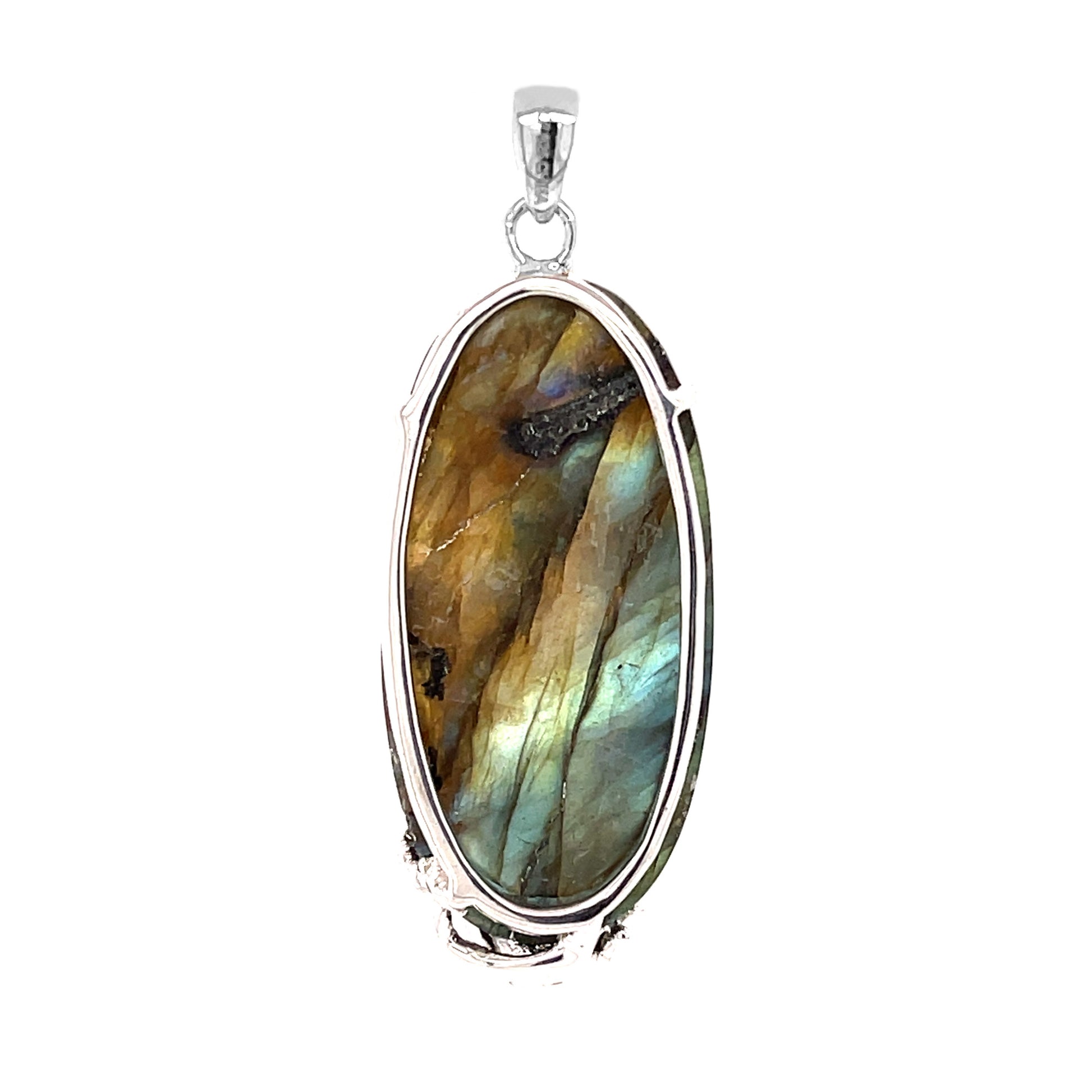 925 Sterling Silver Labradorite Pendant - Pinctore
