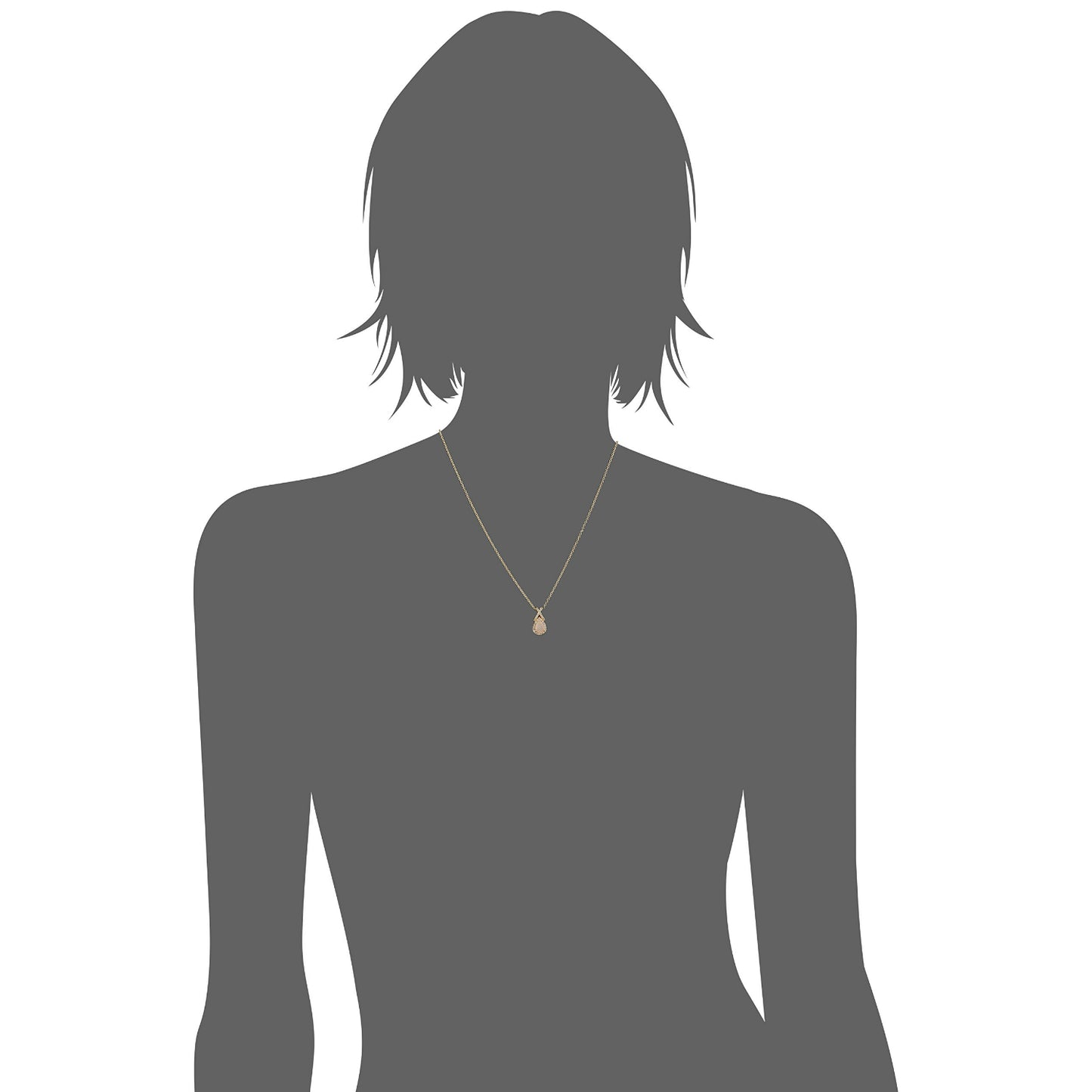 Yellow Gold-plated Silver Ethiopian Opal and White Topaz Pendant Necklace, 18" - Pinctore