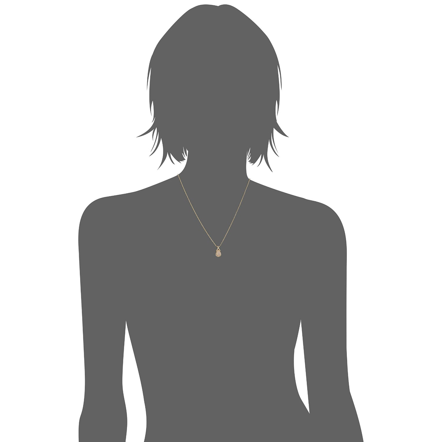 Yellow Gold-plated Silver Ethiopian Opal and White Topaz Pendant Necklace, 18" - Pinctore