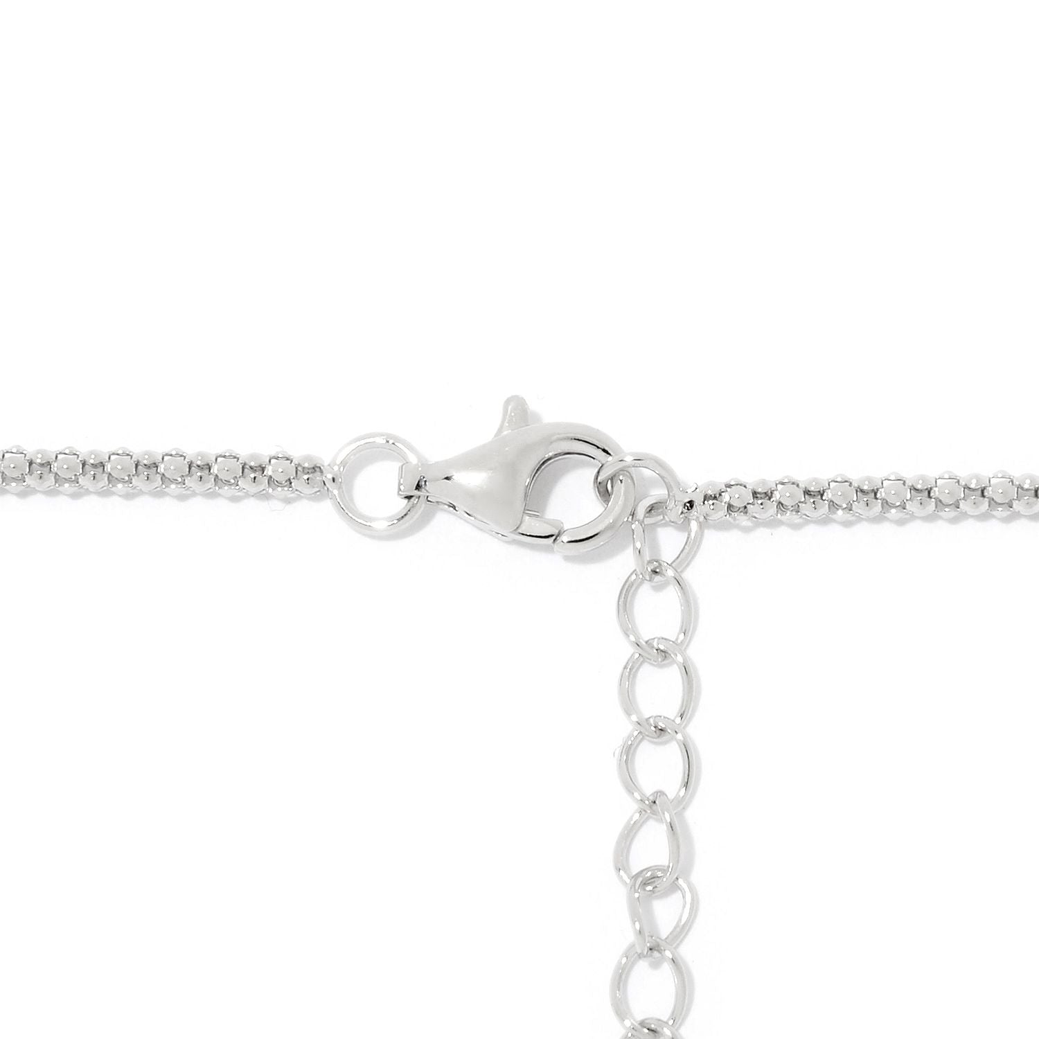 925 Sterling Silver White Topaz, Rose Quartz Pendant - Pinctore