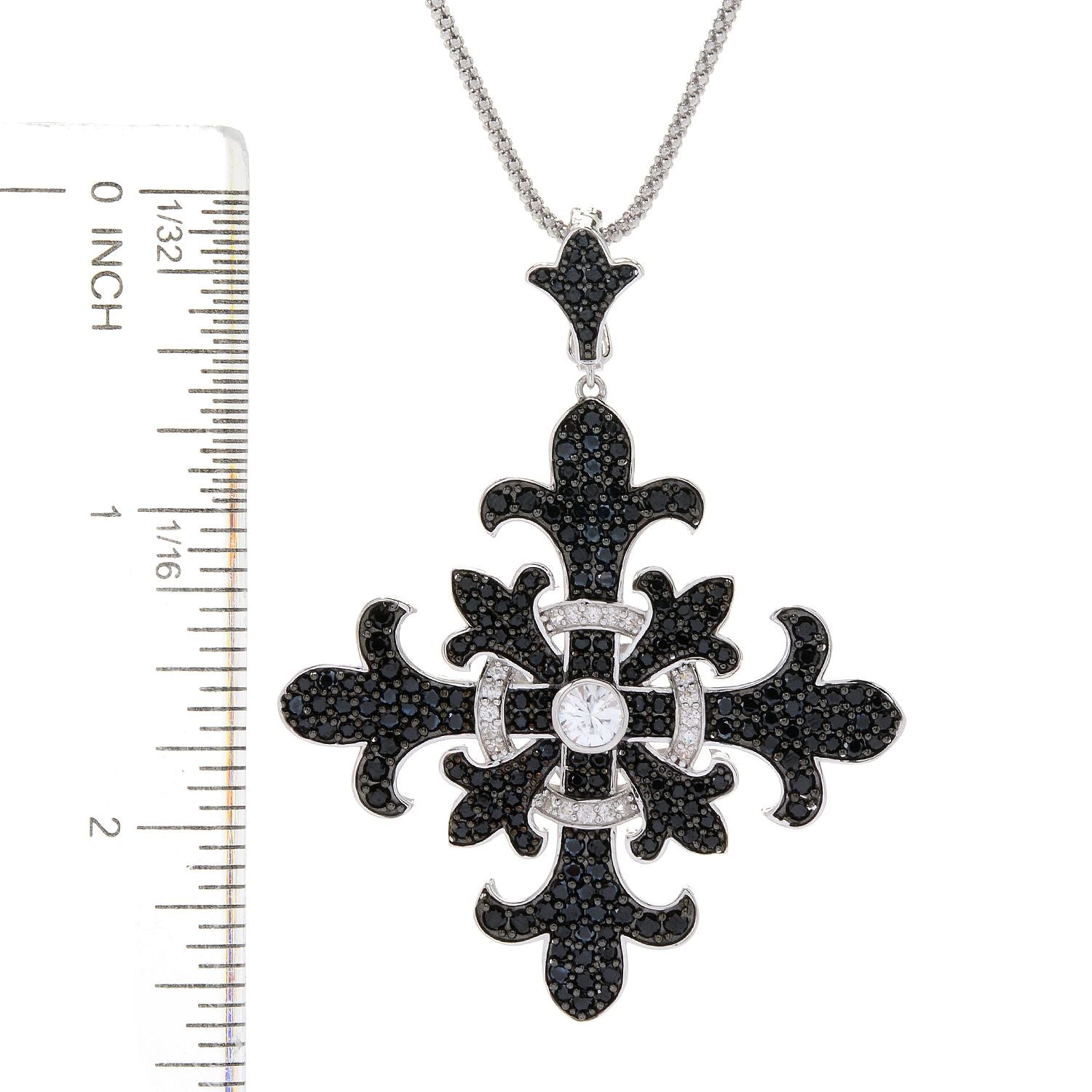 925 Sterling Silver White Topaz, Rose Quartz Pendant - Pinctore