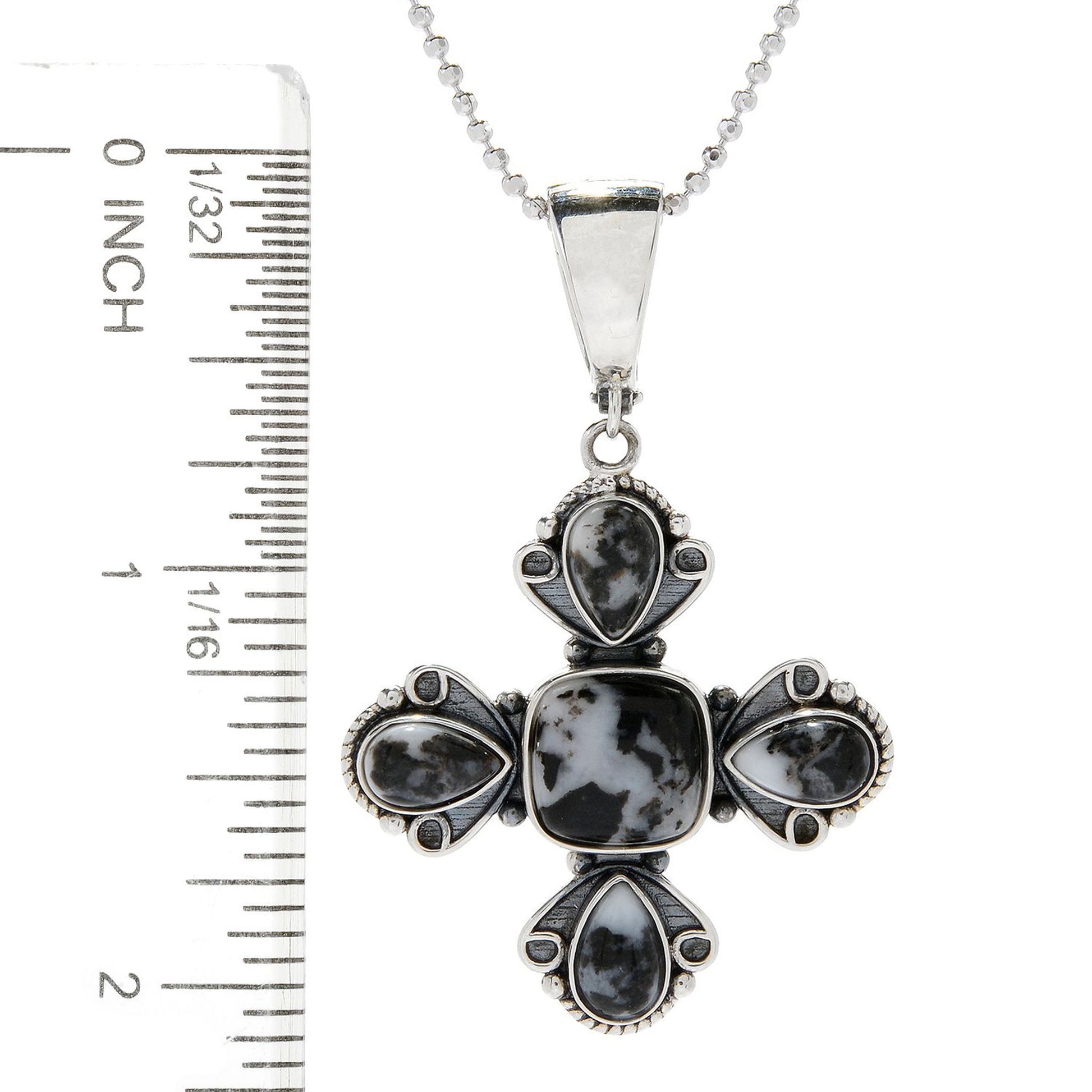 925 Sterling Silver White Buffalo Pendant - Pinctore