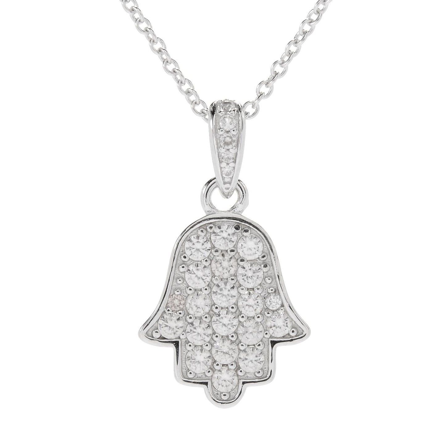 Sterling SIlver 925 White Natural Zircon Pendant - Pinctore