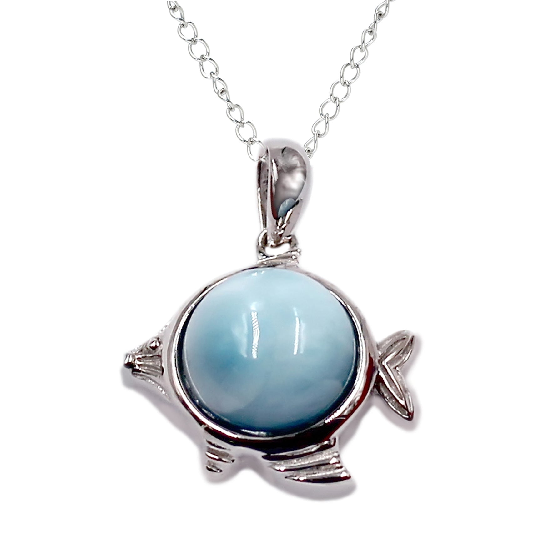 925 Sterling Silver Larimar Pendant - Pinctore