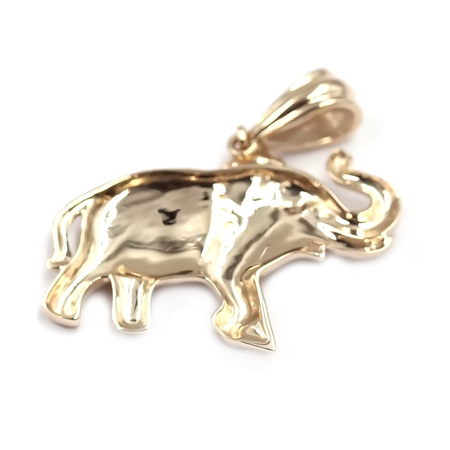 14K Gold Ruby, White Natural Zircon Pendant - Pinctore