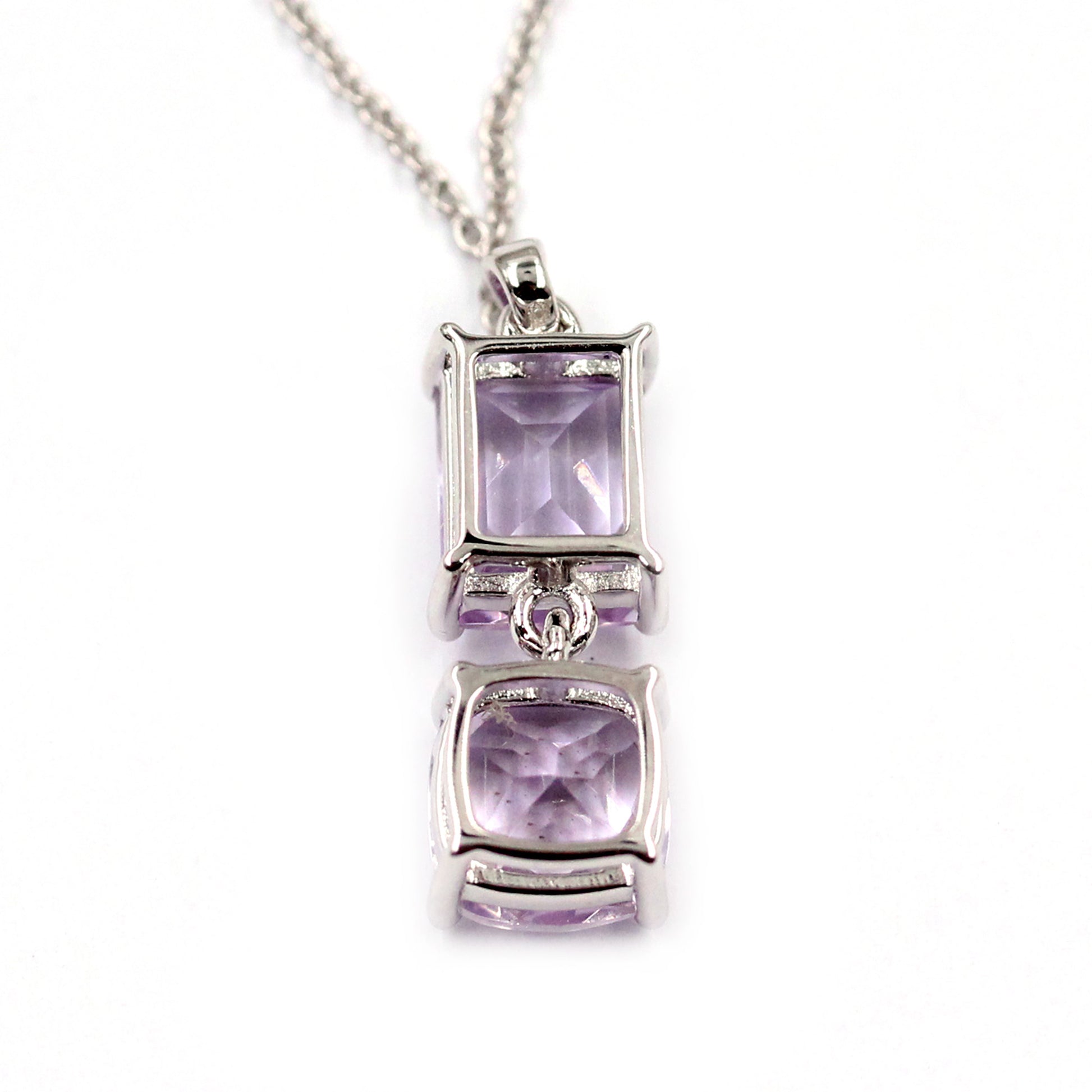 925 Sterling Silver Pink Amethyst Pendant - Pinctore