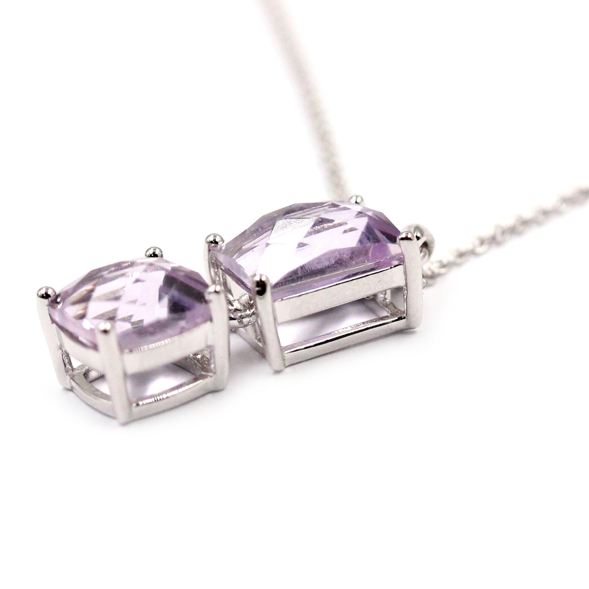 925 Sterling Silver Pink Amethyst Pendant - Pinctore