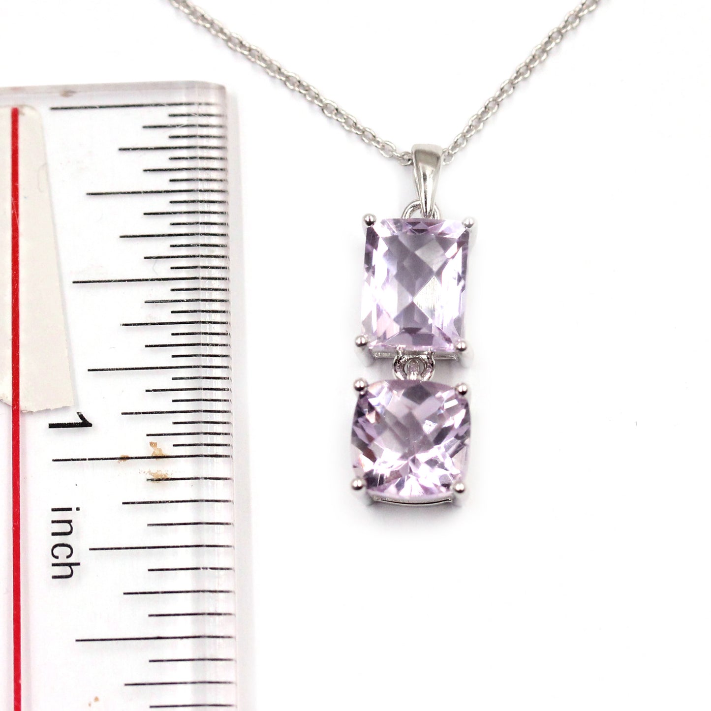 925 Sterling Silver Pink Amethyst Pendant - Pinctore