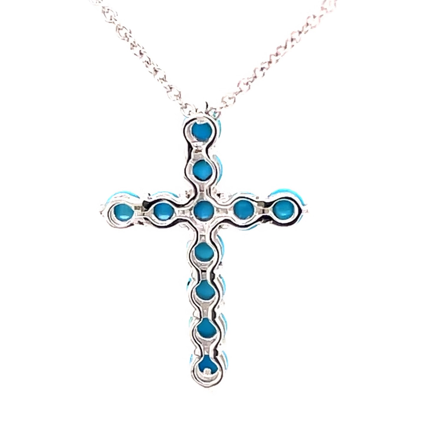 925 Sterling Silver Sleeping Beauty Turquoise Pendant - Pinctore