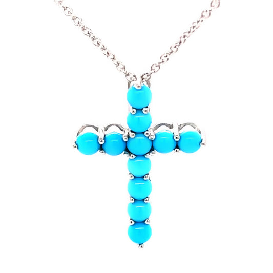 925 Sterling Silver Sleeping Beauty Turquoise Pendant - Pinctore