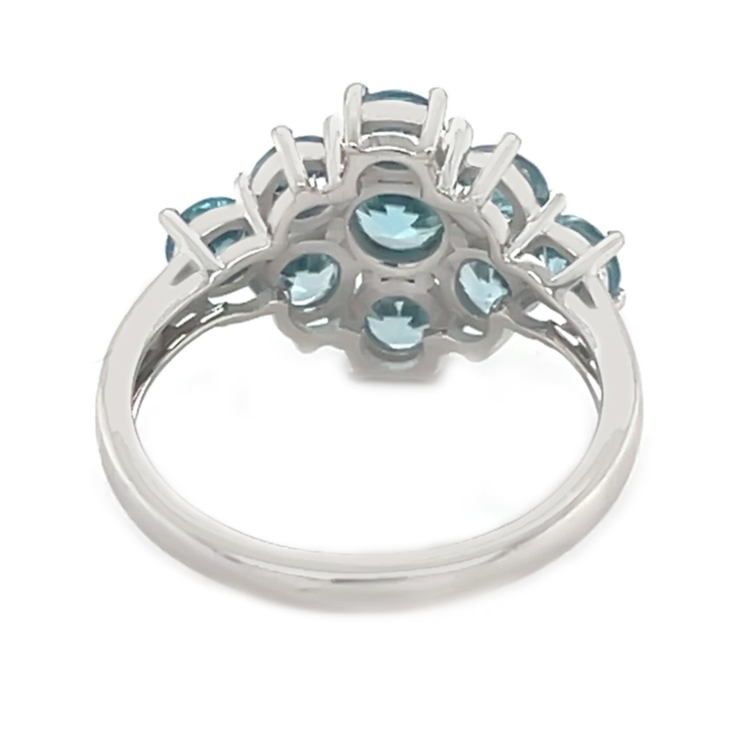 925 Sterling Silver Blue Zircon Ring - Pinctore