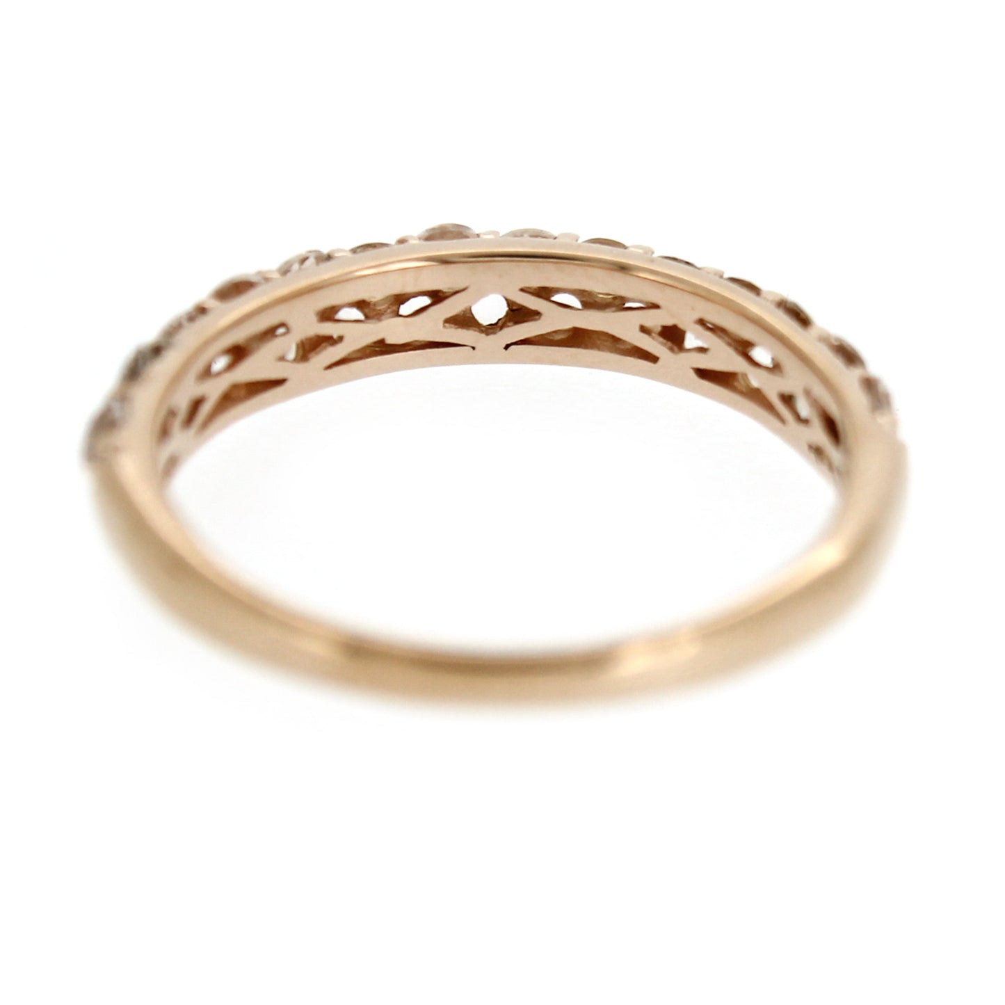 Sterling Silver Morganite Stack Band Ring - Pinctore