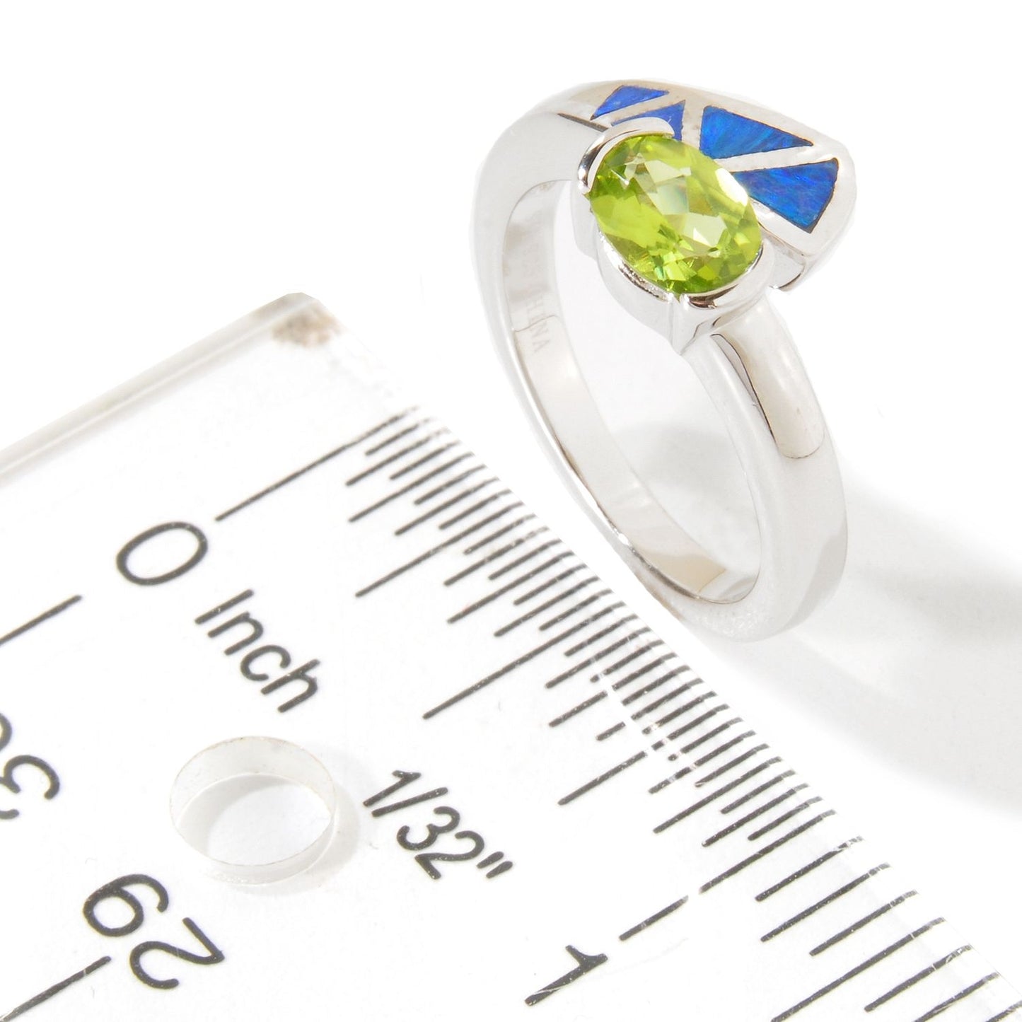 Sterling SIlver 925 Peridot, Opal Ring - Pinctore