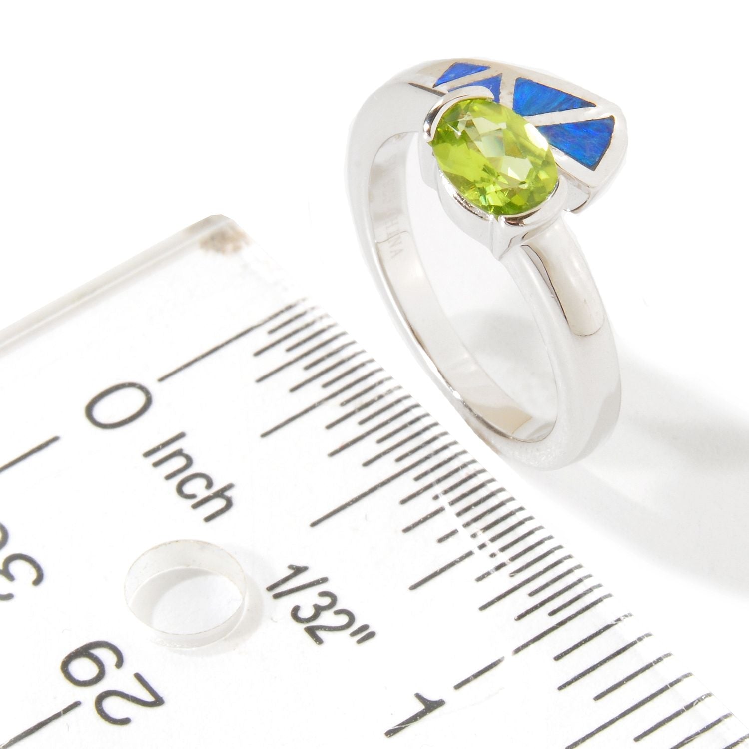Sterling SIlver 925 Peridot, Opal Ring - Pinctore