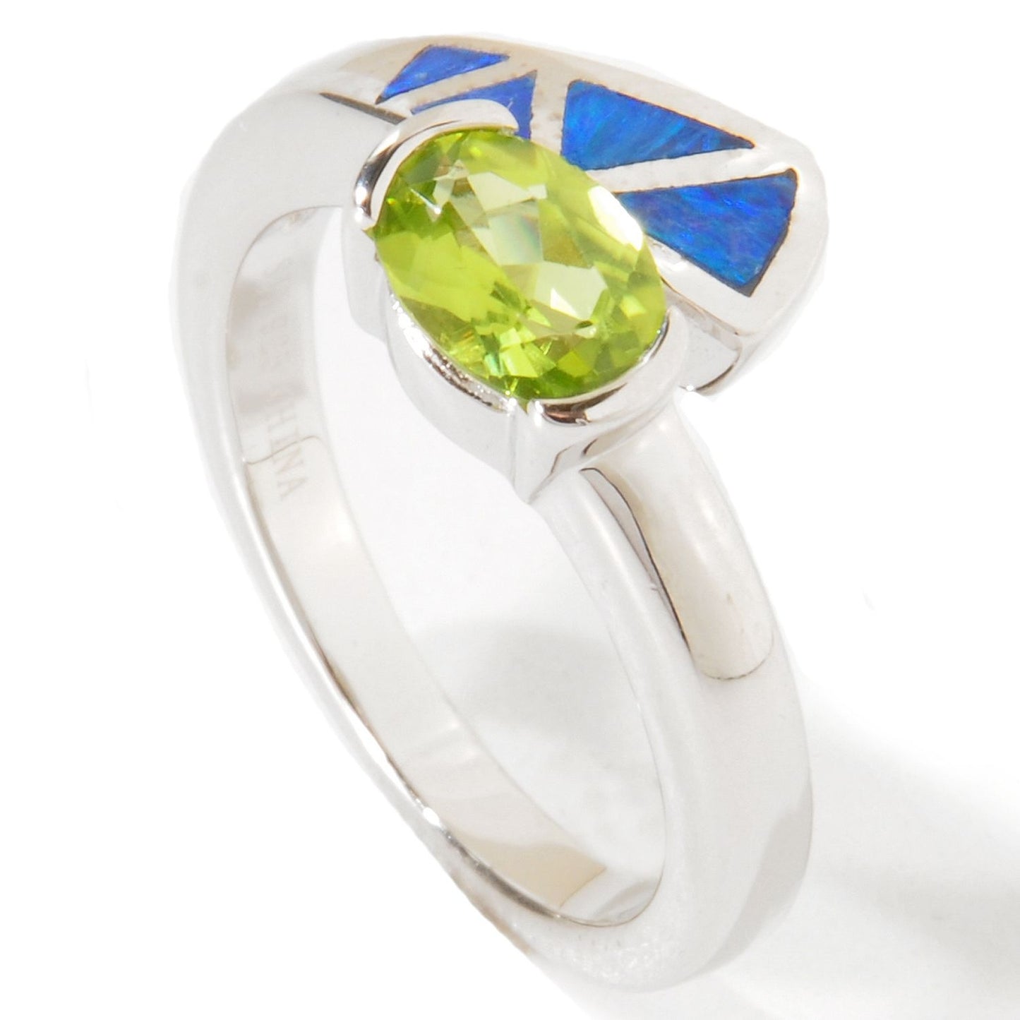 Sterling SIlver 925 Peridot, Opal Ring - Pinctore