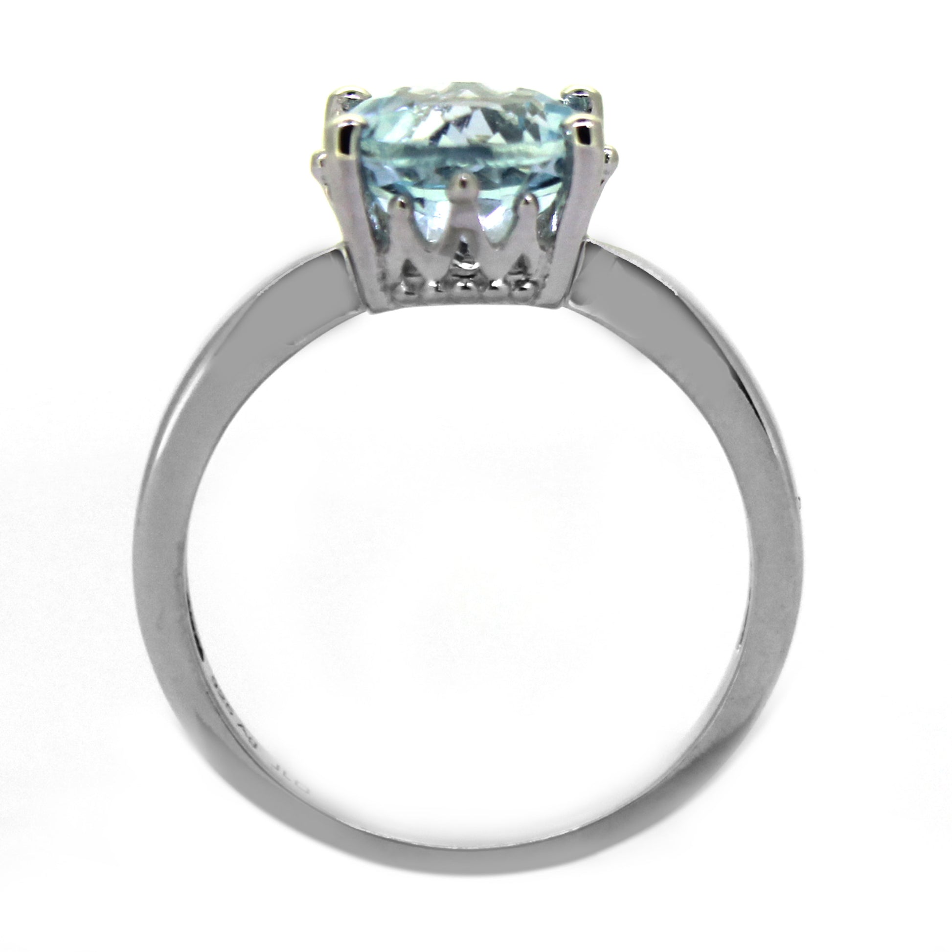 925 Sterling Silver Sky Blue Topaz Solitaire Ring - Pinctore