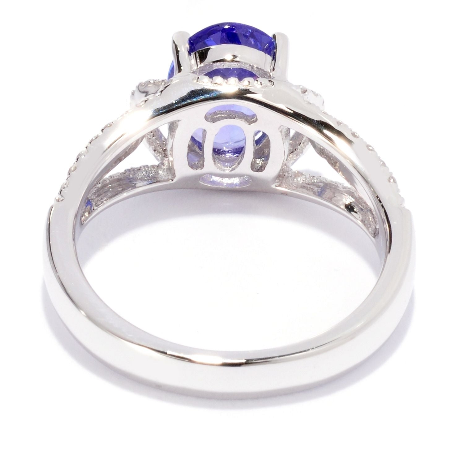 10kt White Gold 2.1ctw Tanzanite & Diamond Ring - Pinctore