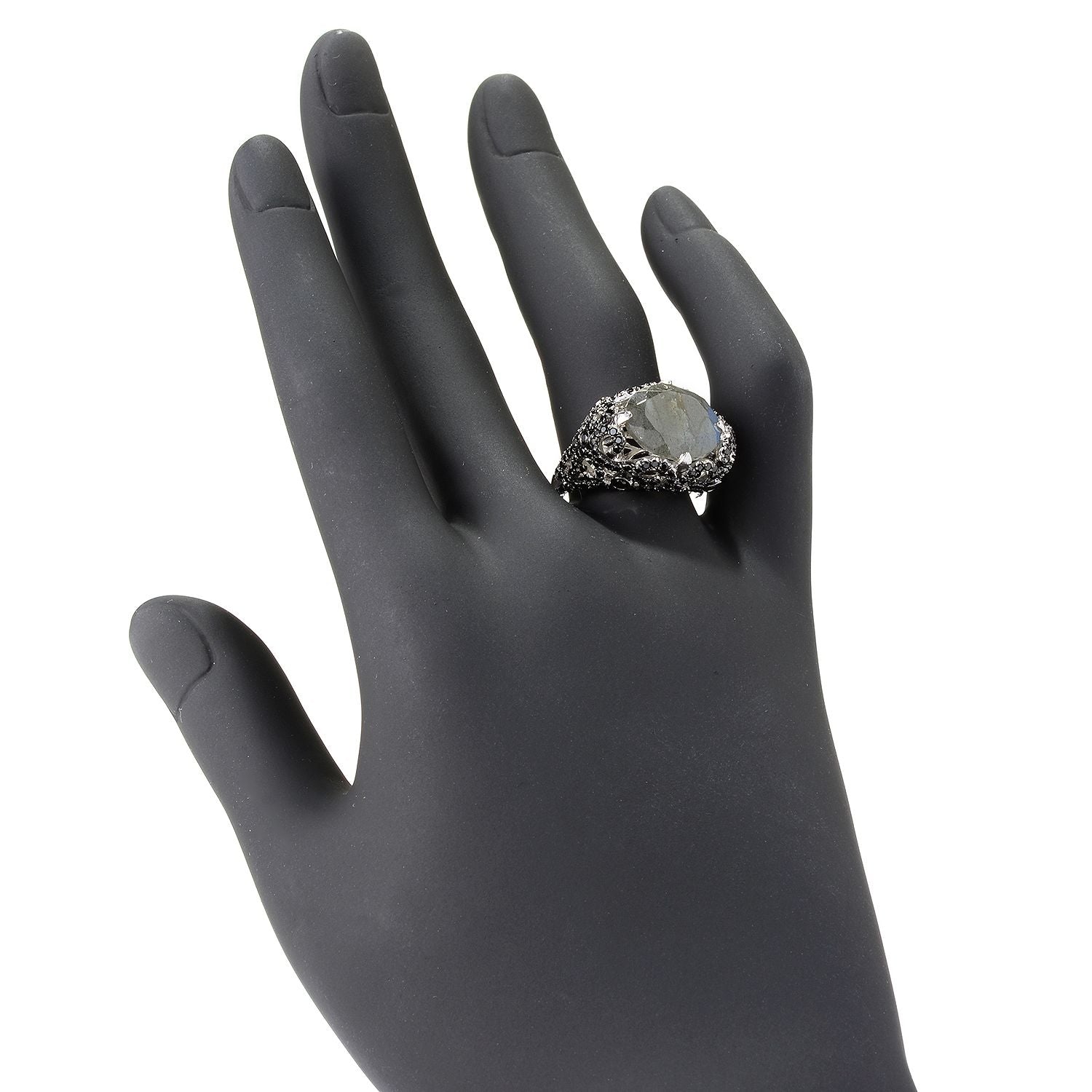 Sterling Silver 8.12Ctw Labradorite Ring - Pinctore