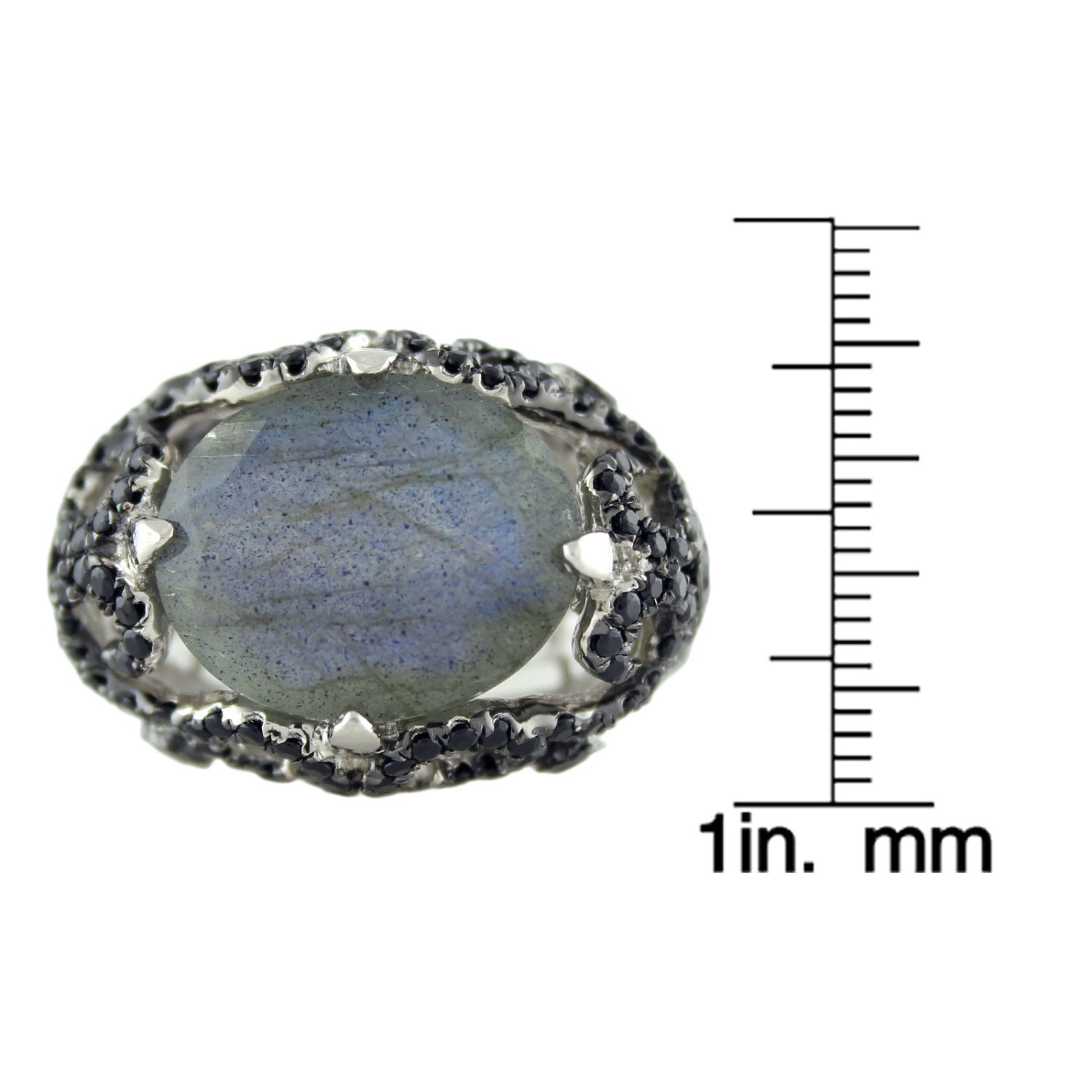 Sterling Silver 8.12Ctw Labradorite Ring - Pinctore