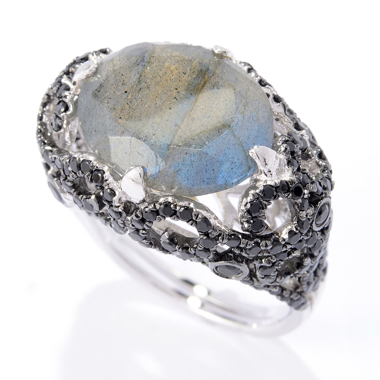Sterling Silver 8.12Ctw Labradorite Ring - Pinctore