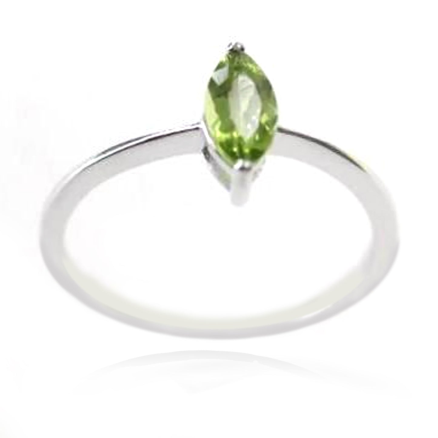 925 Sterling Silver Peridot Ring - Pinctore