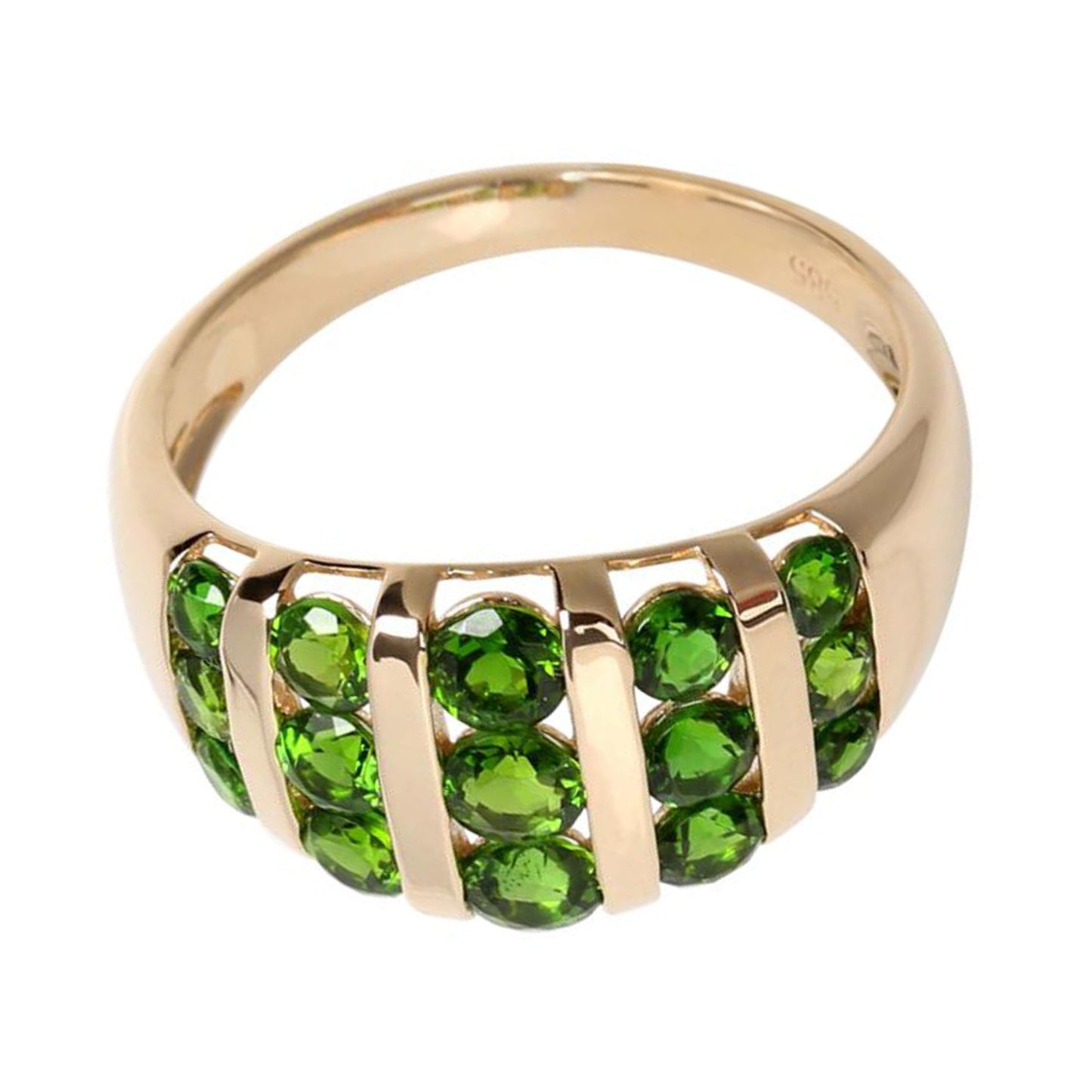 14kt Yellow Gold Chrome Diopside Ring - Pinctore