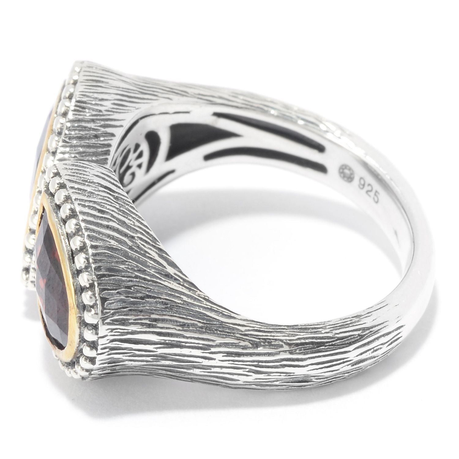 925 Sterling Silver Rhodolite Garnet, Red Garnet Ring - Pinctore