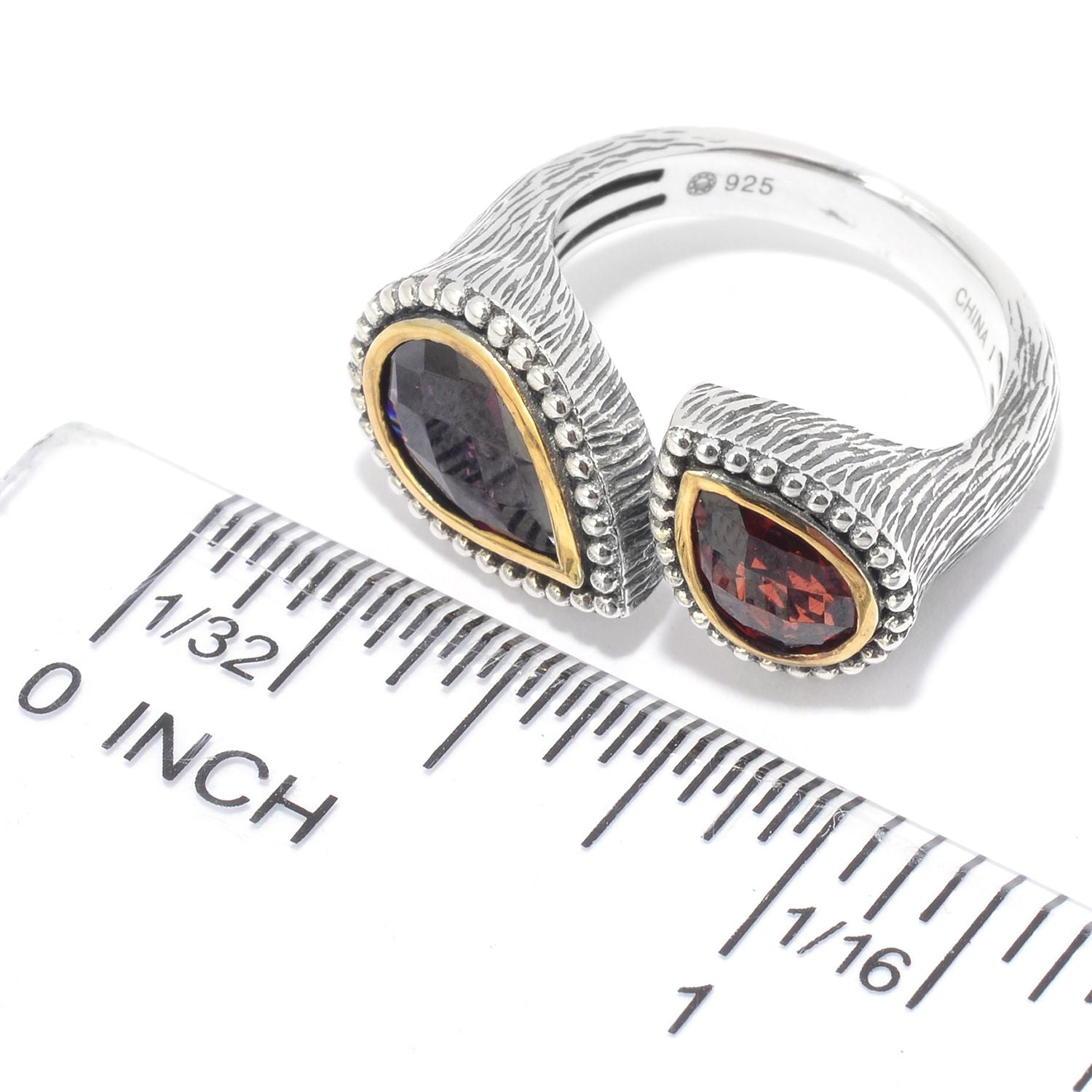 925 Sterling Silver Rhodolite Garnet, Red Garnet Ring - Pinctore