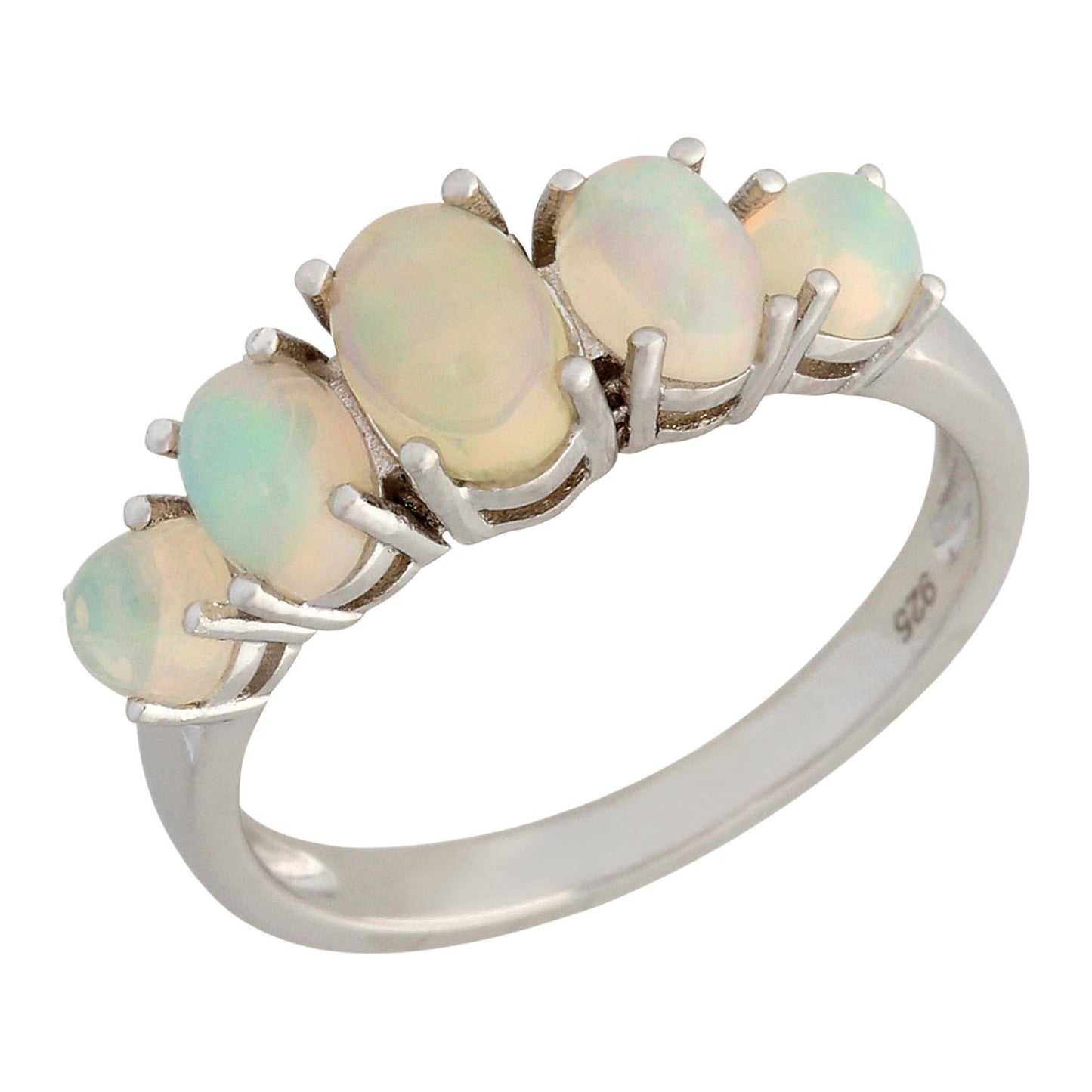 925 Sterling Silver Ethiopian Opal Ring - Pinctore