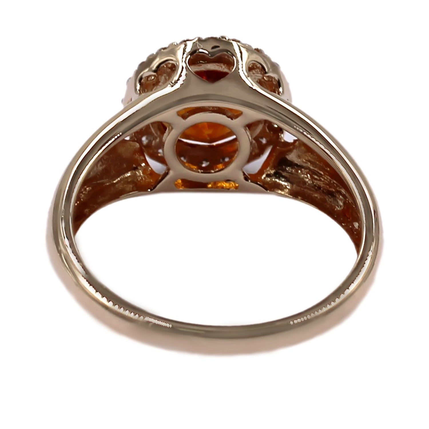 14kt Yellow Gold Madeira Citrine With Diamond Ring - Pinctore