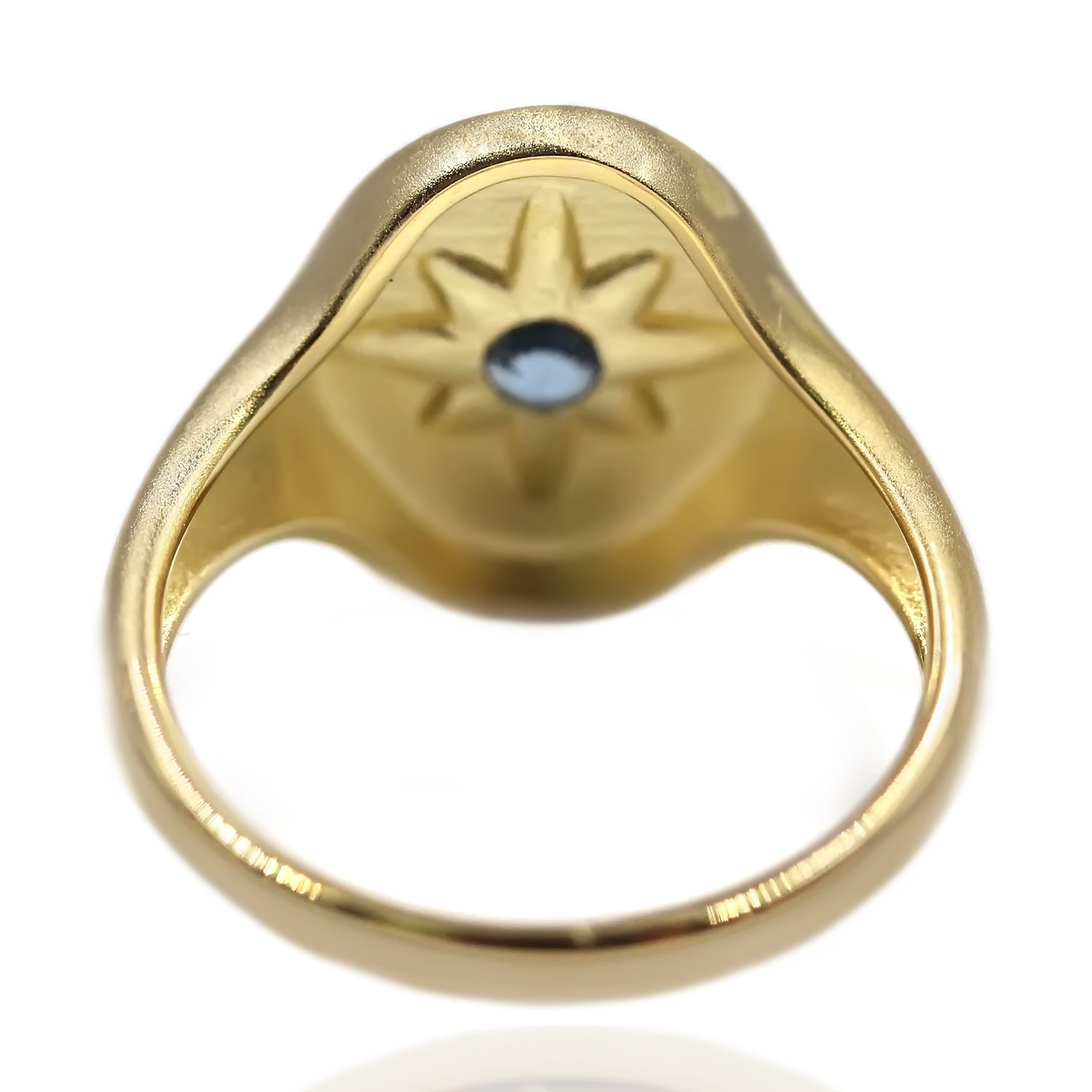 Sterling Silver 925 Blue Sapphire Ring - Pinctore