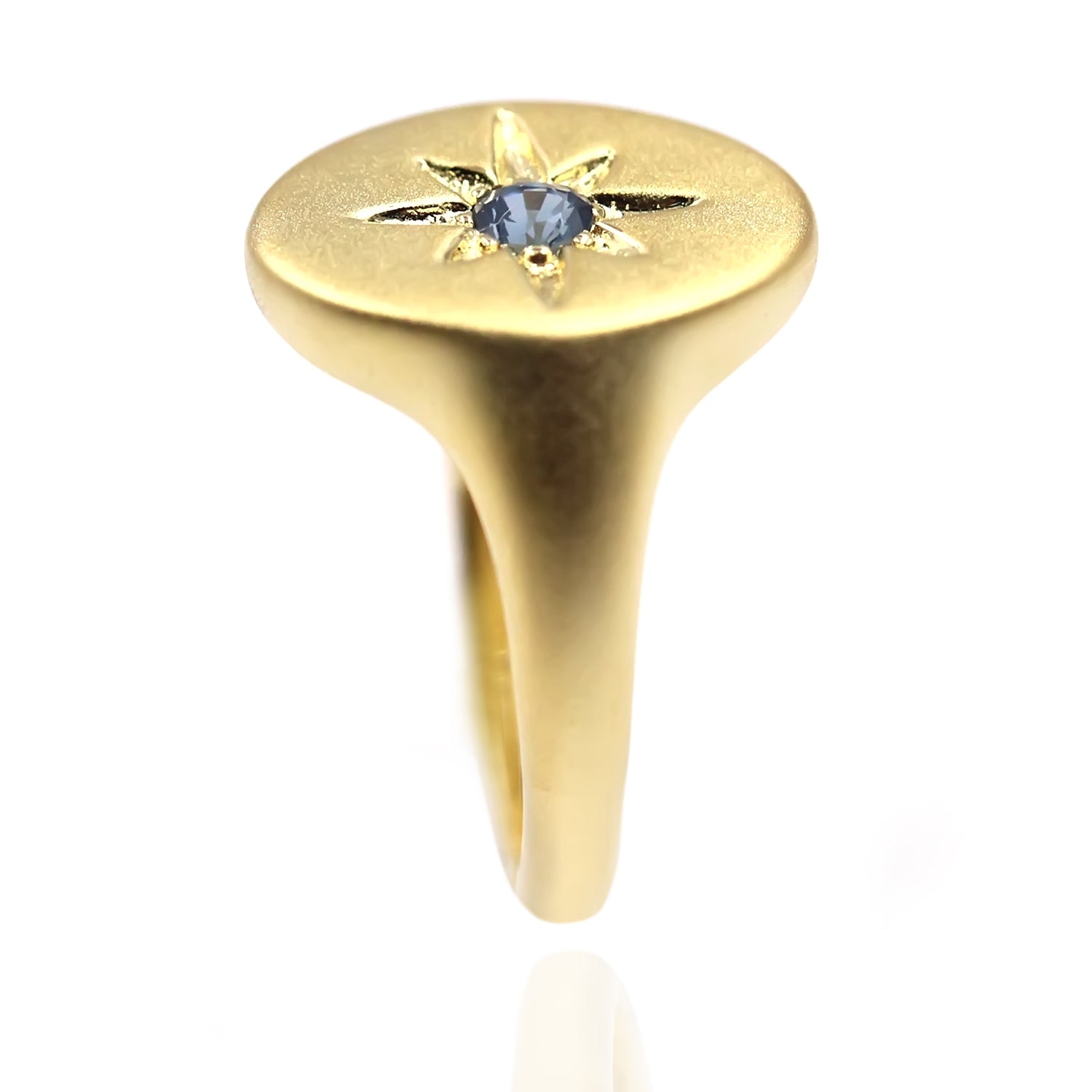 Sterling Silver 925 Blue Sapphire Ring - Pinctore