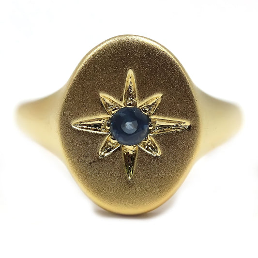Sterling Silver 925 Blue Sapphire Ring - Pinctore